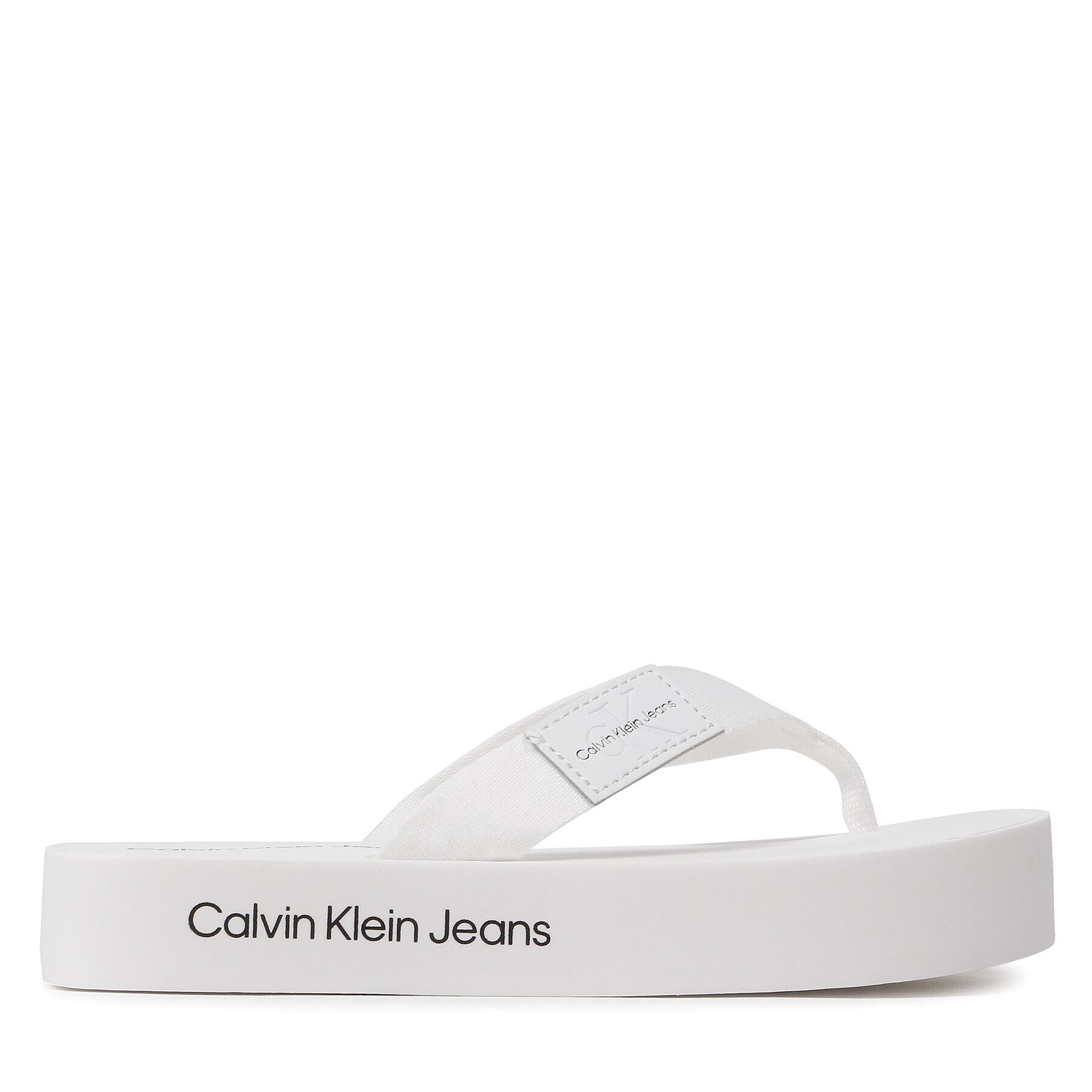 Calvin Klein Jeans Žabky Flatform Flipflop YW0YW00993 Biela - Pepit.sk