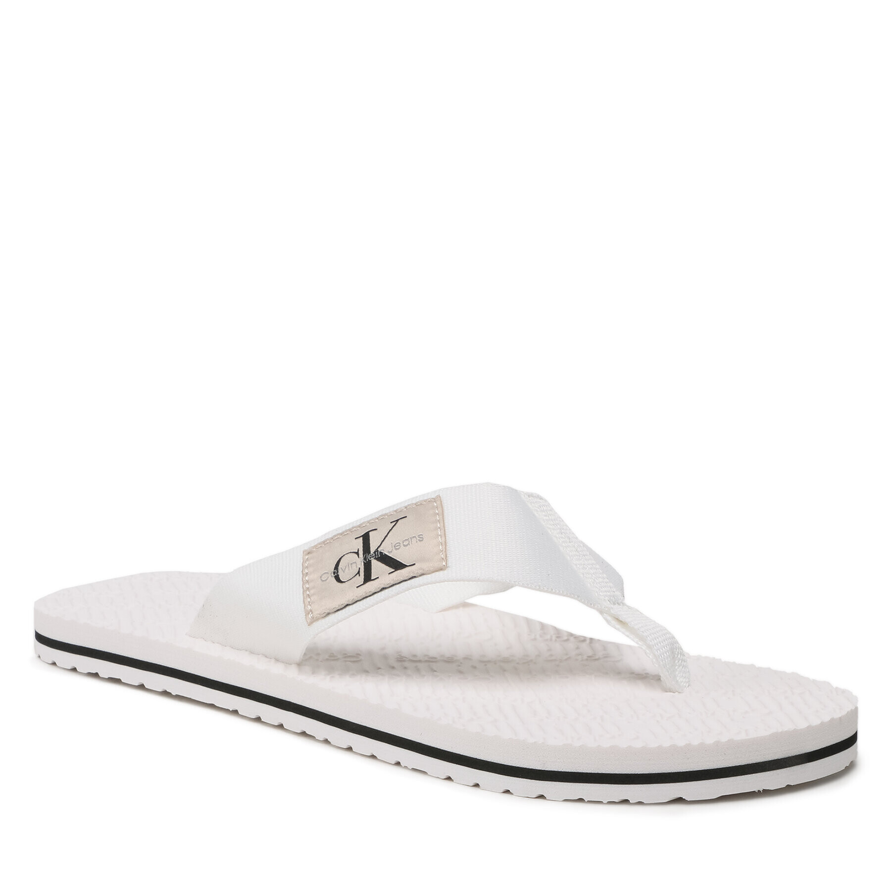 Calvin Klein Jeans Žabky Flip Flop Webbing YM0YM00732 Biela - Pepit.sk