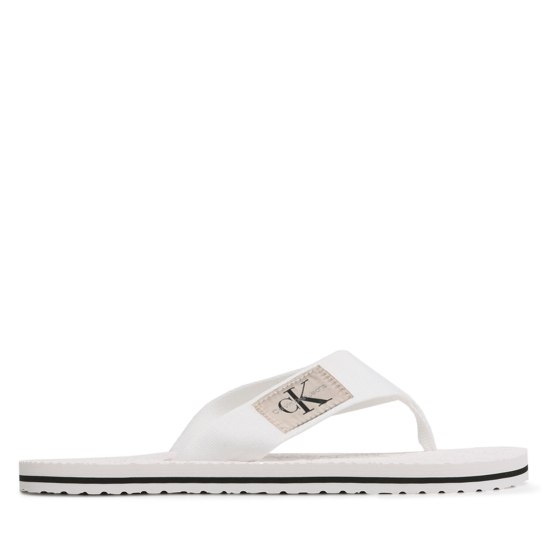 Calvin Klein Jeans Žabky Flip Flop Webbing YM0YM00732 Biela - Pepit.sk