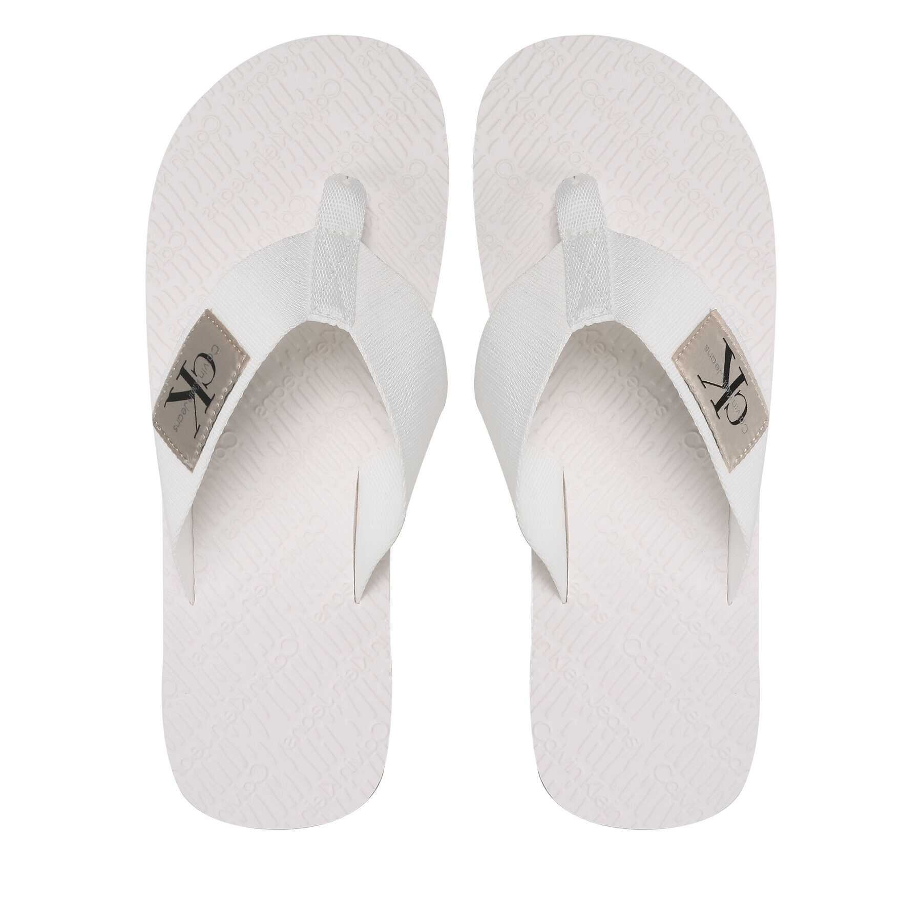 Calvin Klein Jeans Žabky Flip Flop Webbing YM0YM00732 Biela - Pepit.sk