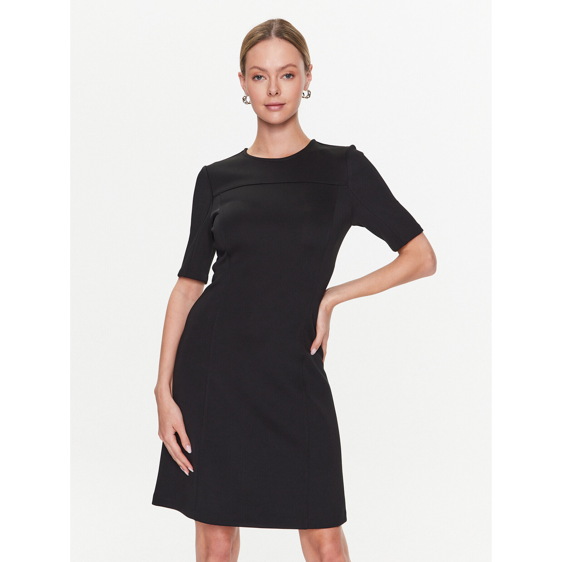 Calvin Klein Každodenné šaty Technical Knit Mini Dress K20K205513 Čierna Regular Fit - Pepit.sk