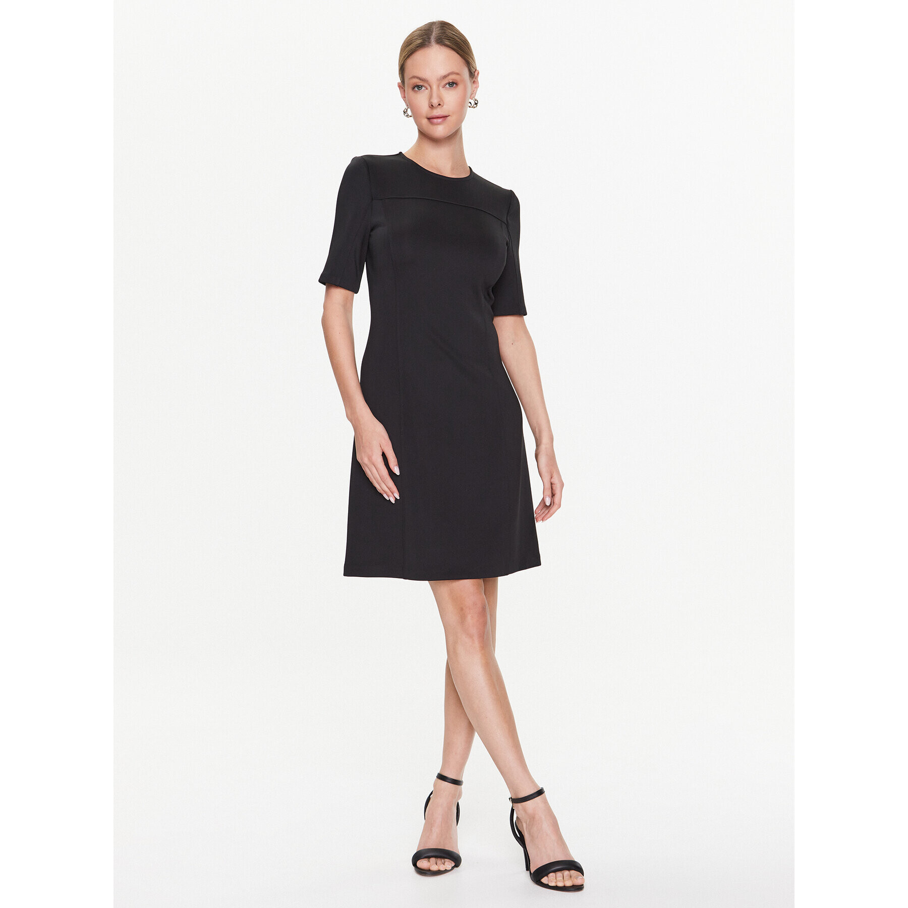 Calvin Klein Každodenné šaty Technical Knit Mini Dress K20K205513 Čierna Regular Fit - Pepit.sk