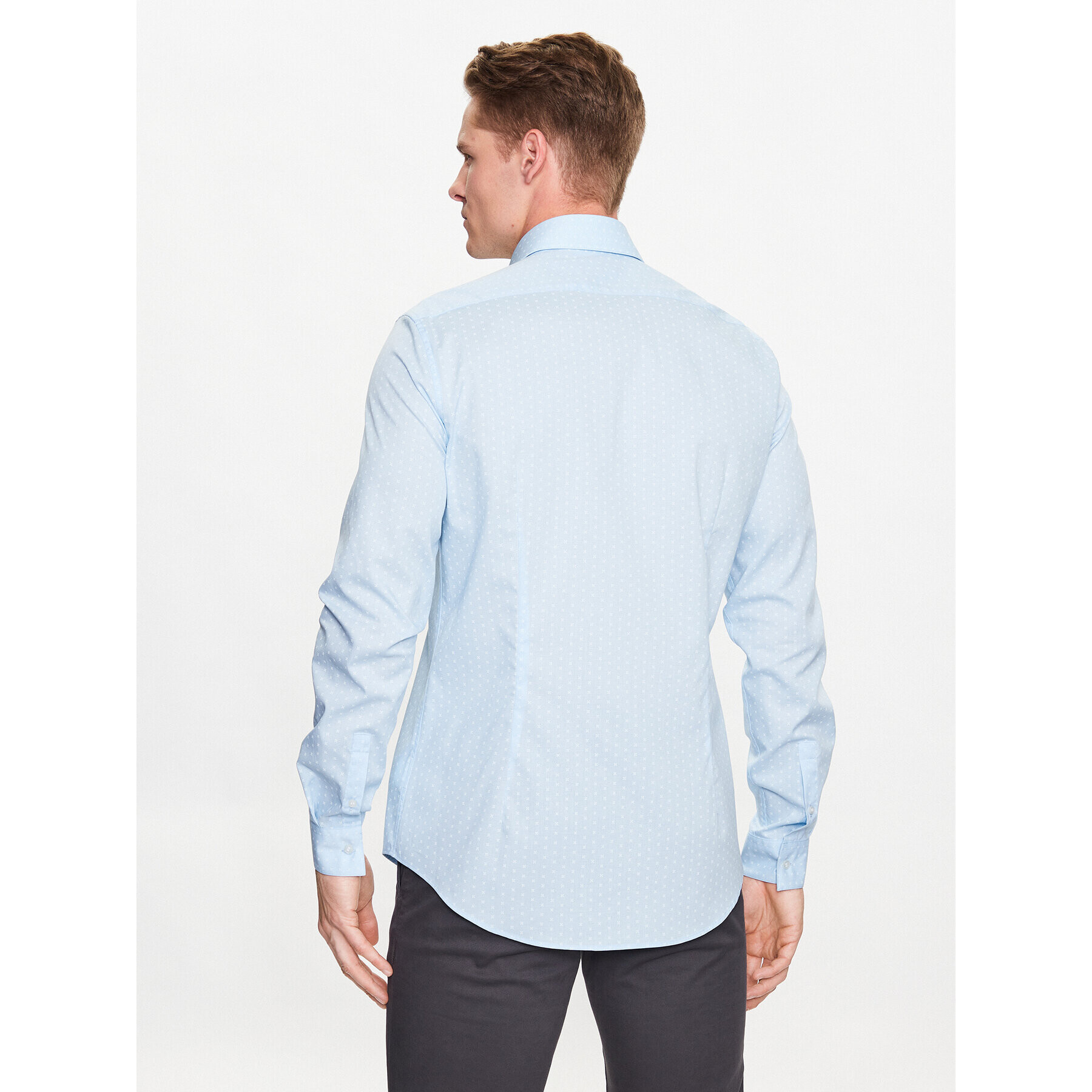 Calvin Klein Košeľa Chambray K10K111282 Modrá Slim Fit - Pepit.sk