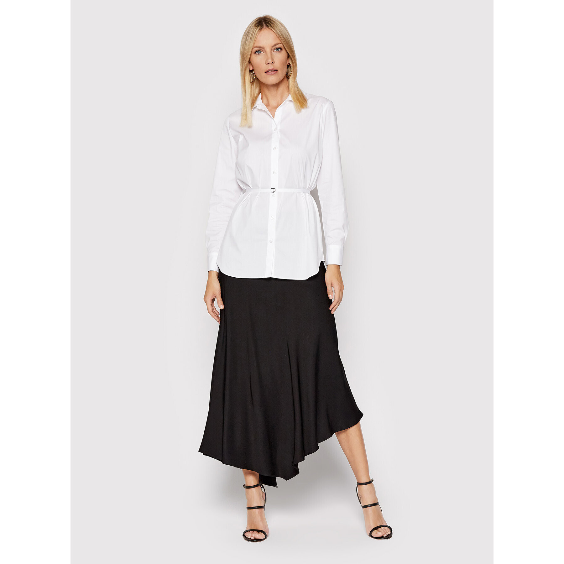 Calvin Klein Košeľa Cotton Belted K20K203576 Biela Regular Fit - Pepit.sk