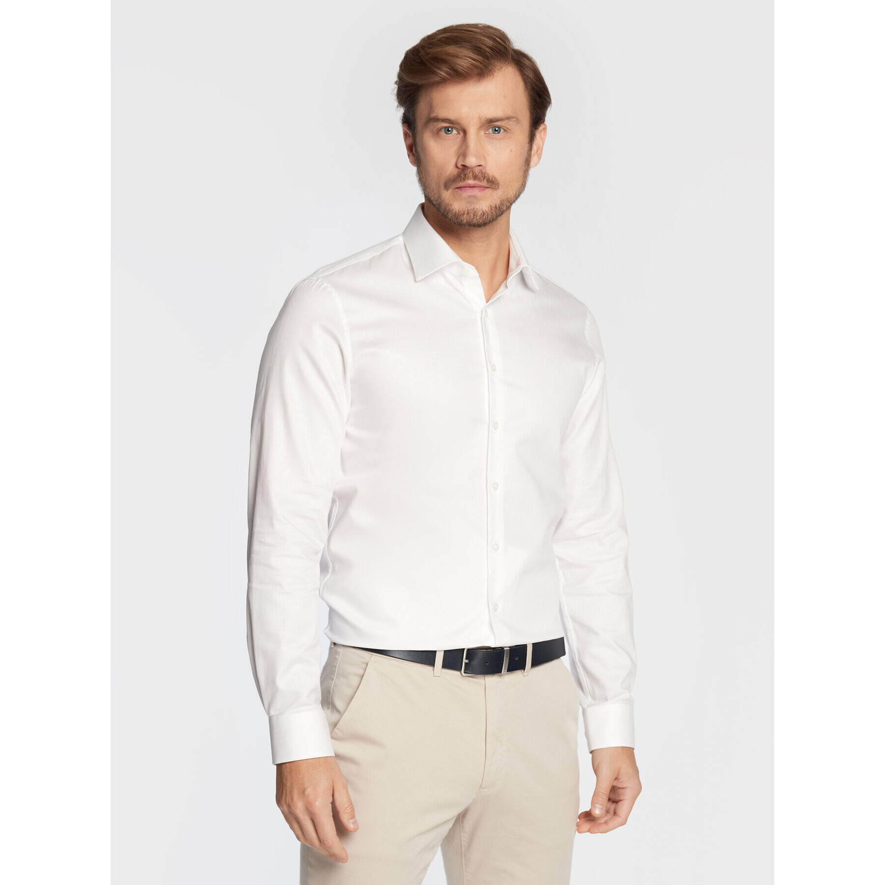 Calvin Klein Košeľa K10K108427 Biela Slim Fit - Pepit.sk