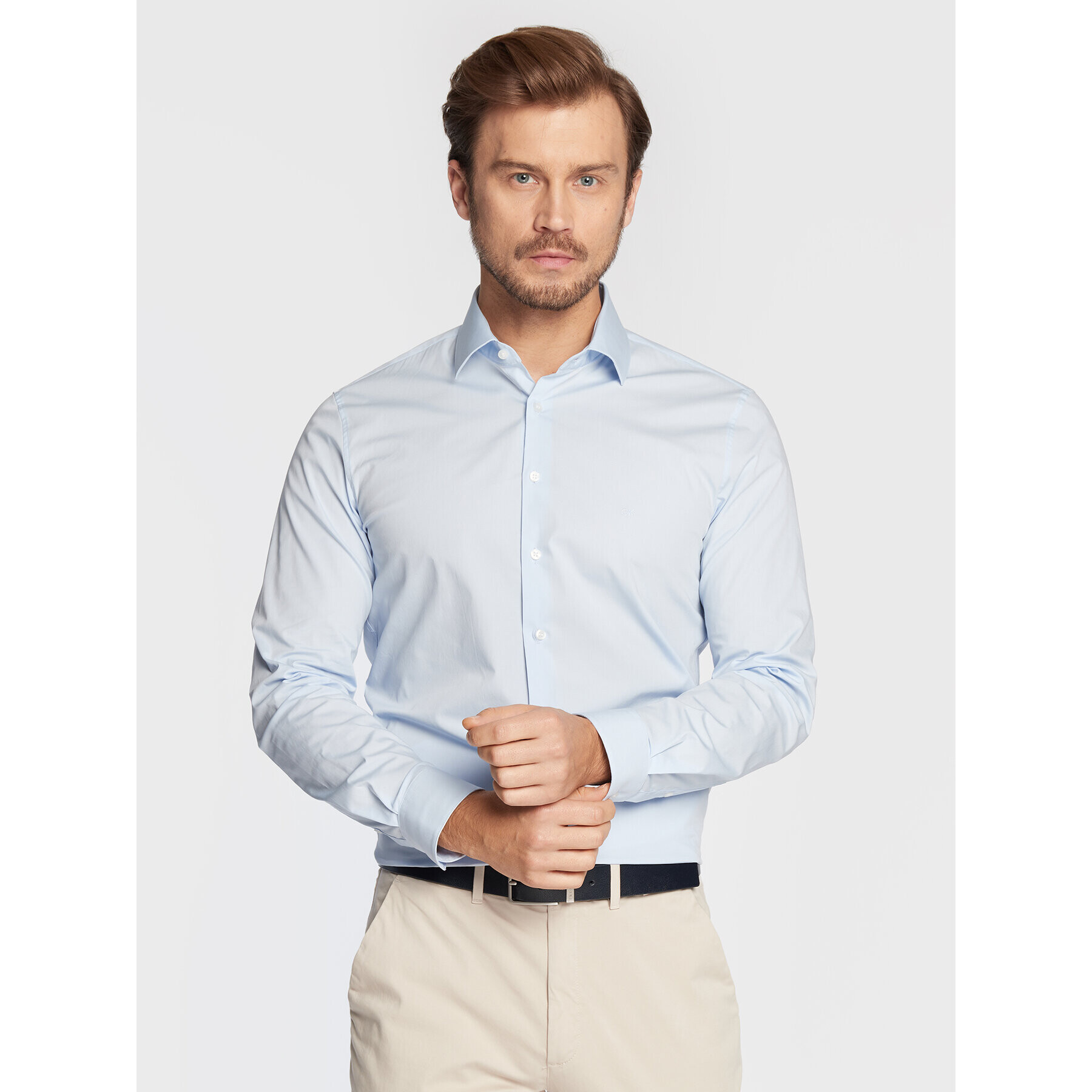 Calvin Klein Košeľa K10K109509 Modrá Slim Fit - Pepit.sk