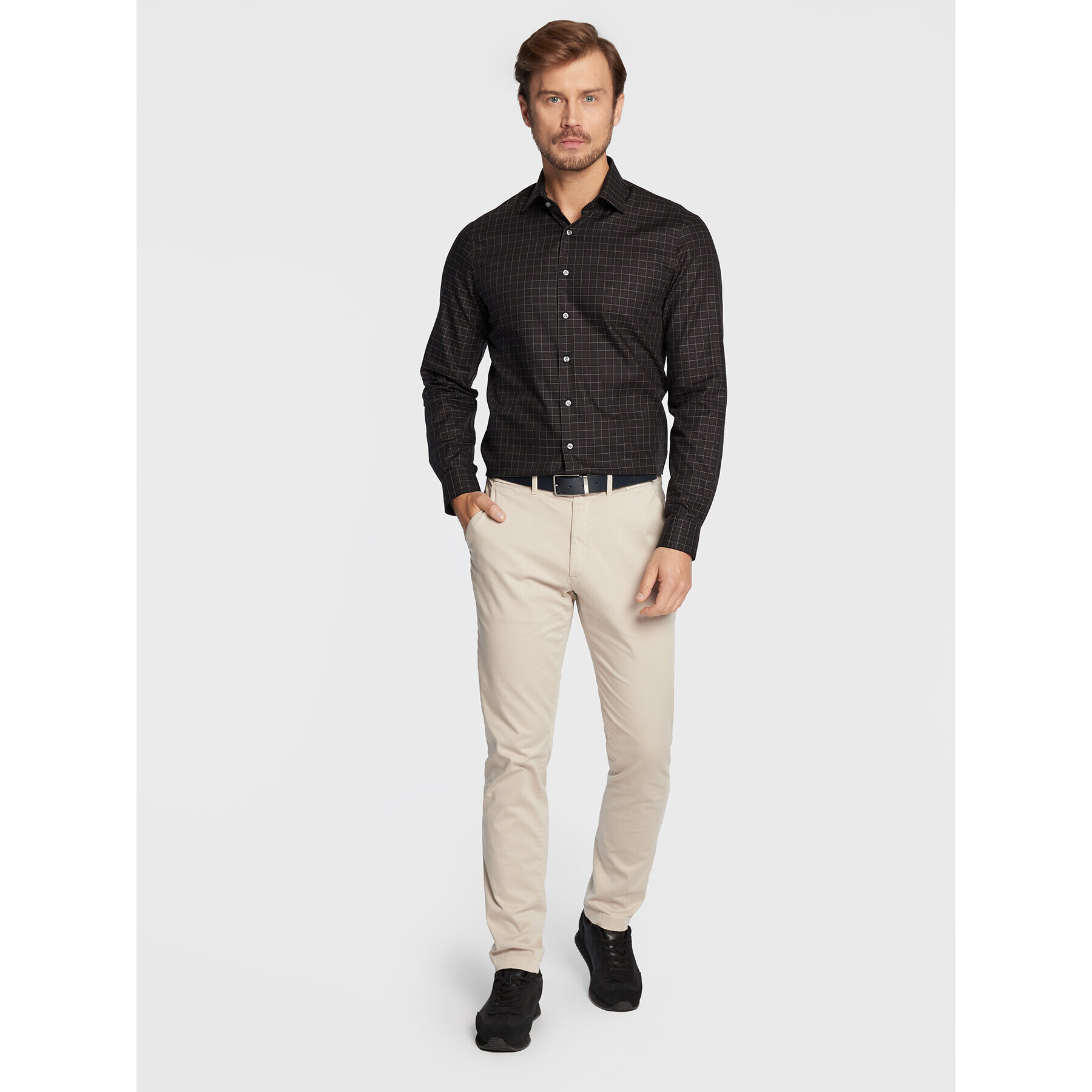 Calvin Klein Košeľa K10K110567 Čierna Slim Fit - Pepit.sk