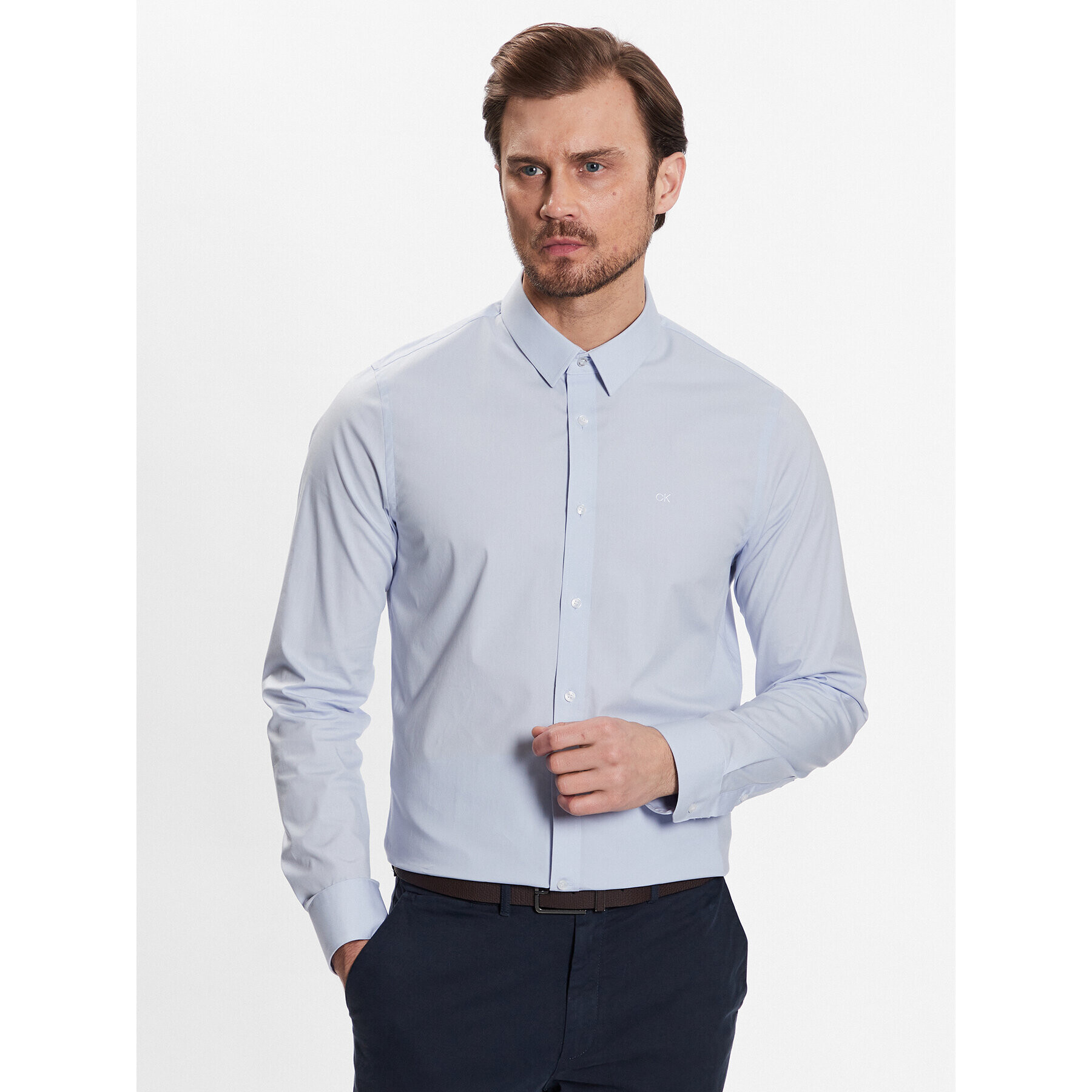 Calvin Klein Košeľa K10K110856 Modrá Slim Fit - Pepit.sk