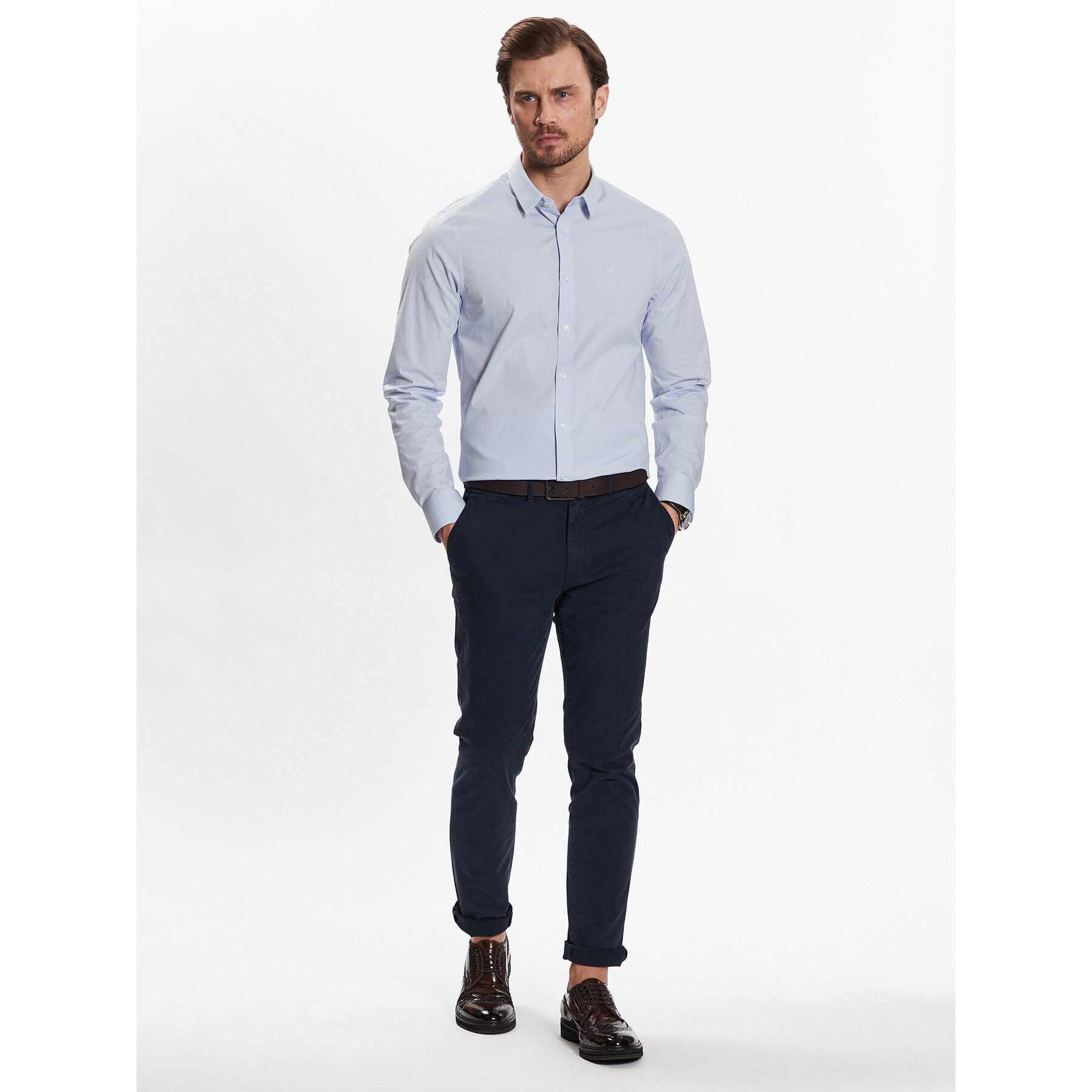 Calvin Klein Košeľa K10K110856 Modrá Slim Fit - Pepit.sk