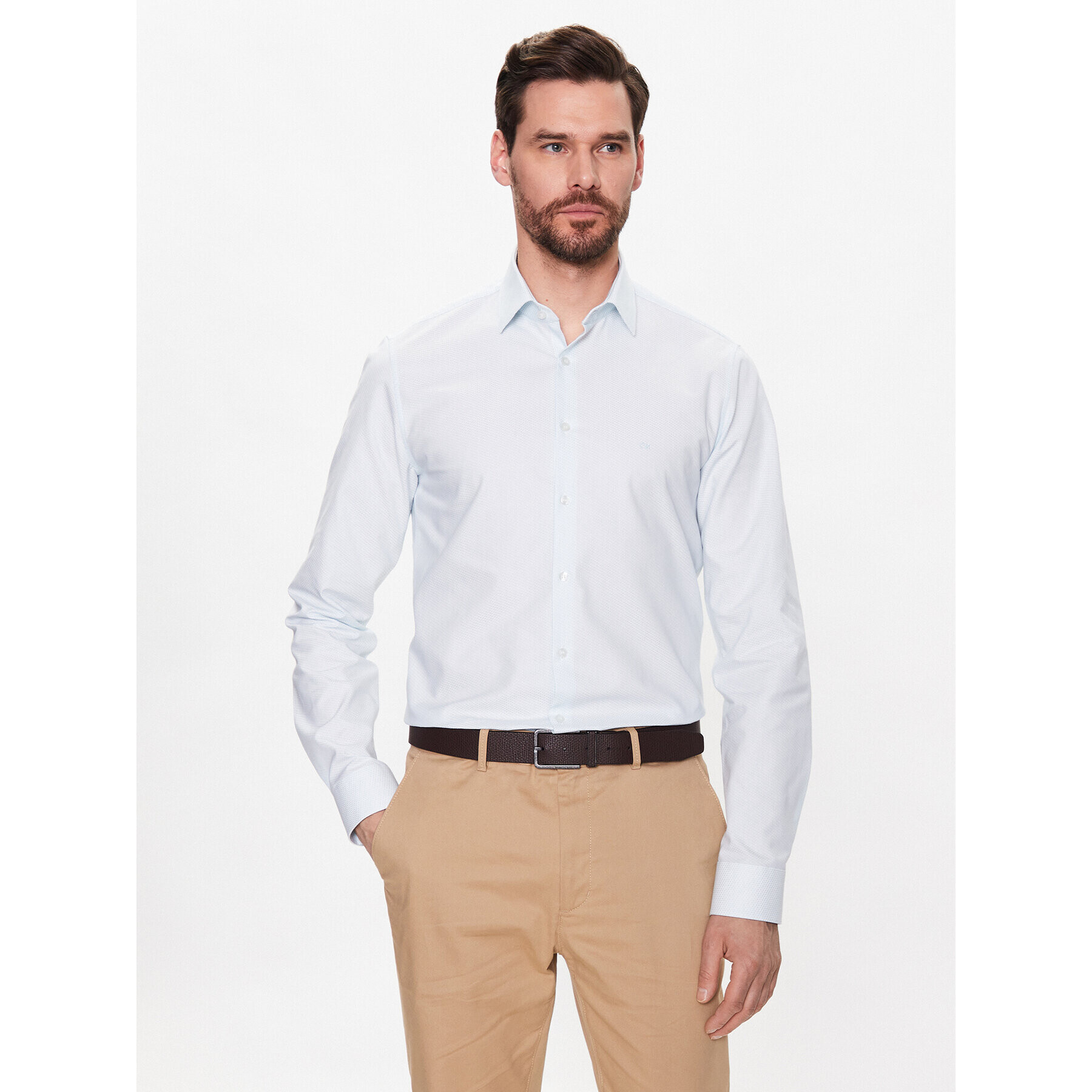 Calvin Klein Košeľa K10K111281 Modrá Slim Fit - Pepit.sk