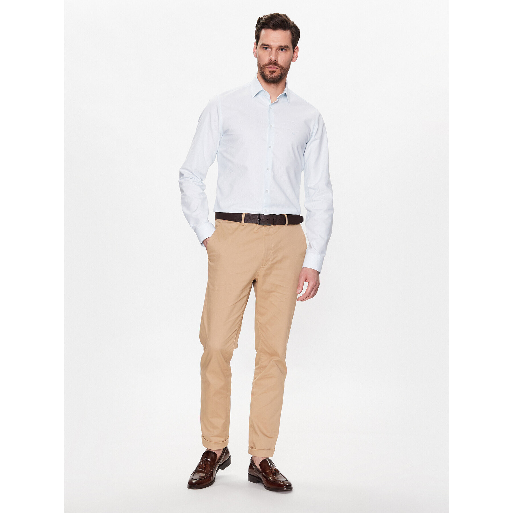 Calvin Klein Košeľa K10K111281 Modrá Slim Fit - Pepit.sk