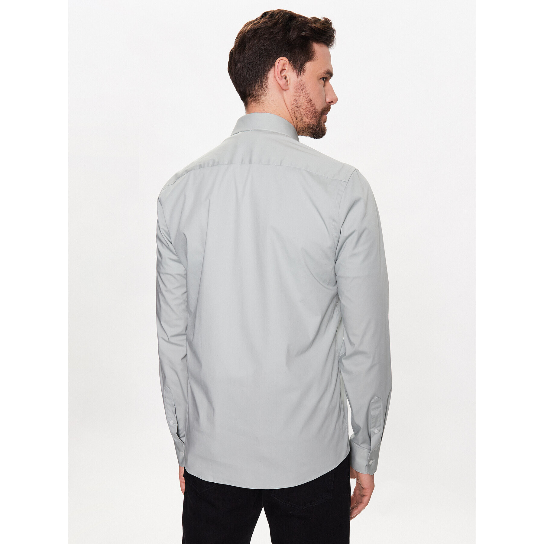 Calvin Klein Košeľa Stretch Poplin Slim Shirt K10K110856 Modrá Slim Fit - Pepit.sk