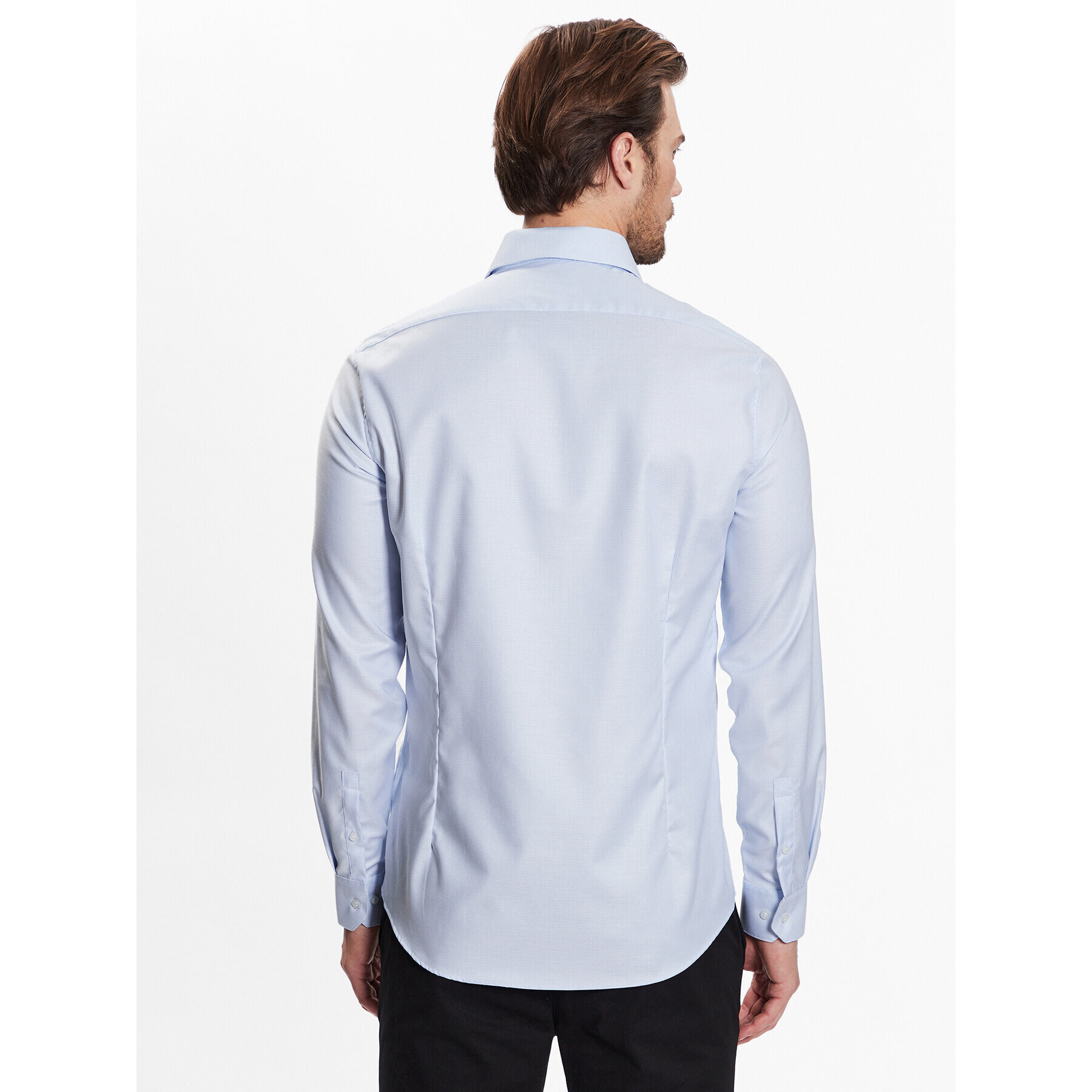 Calvin Klein Košeľa Structure Easy Care Fitted Shirt K10K111293 Modrá Fitted Fit - Pepit.sk