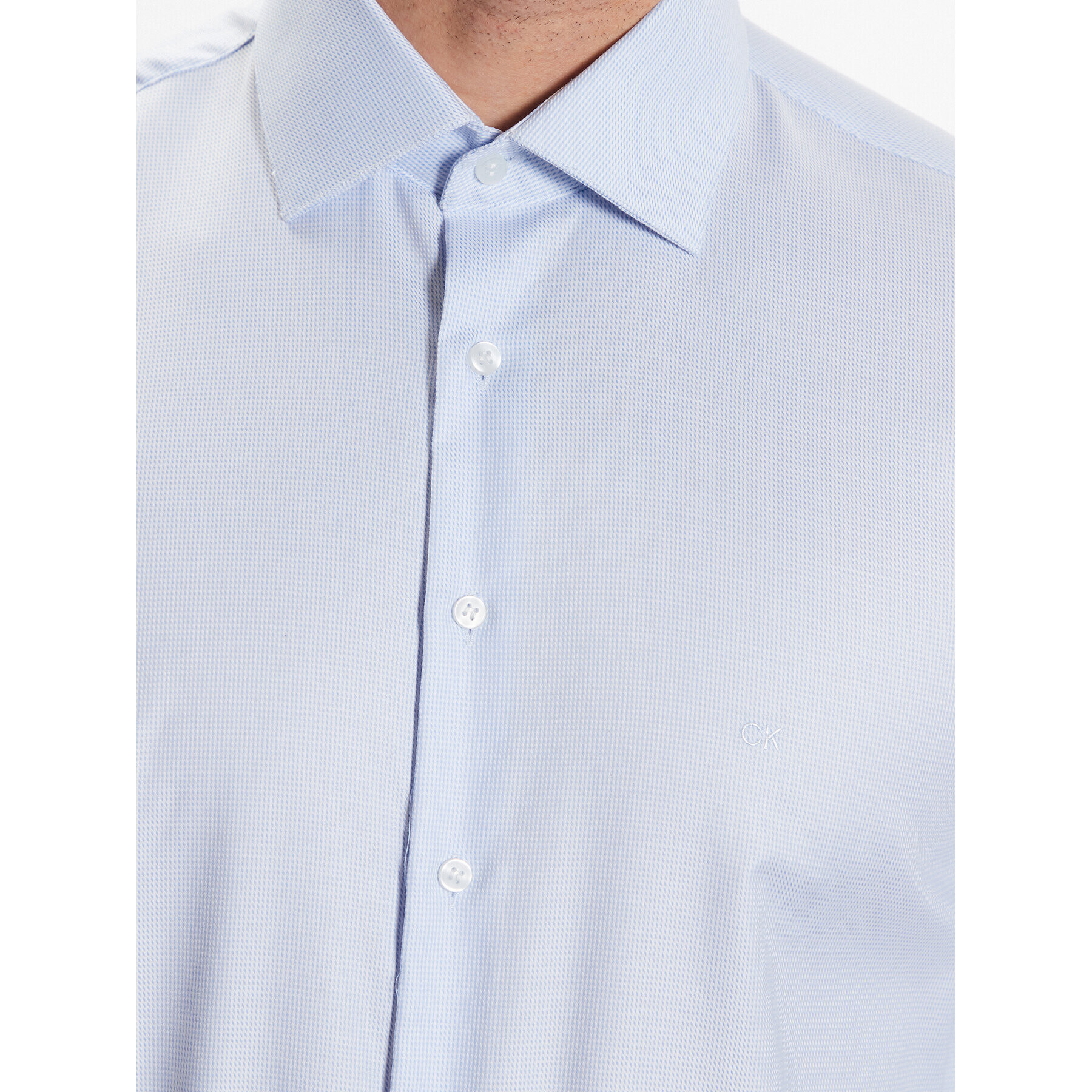 Calvin Klein Košeľa Structure Easy Care Fitted Shirt K10K111293 Modrá Fitted Fit - Pepit.sk