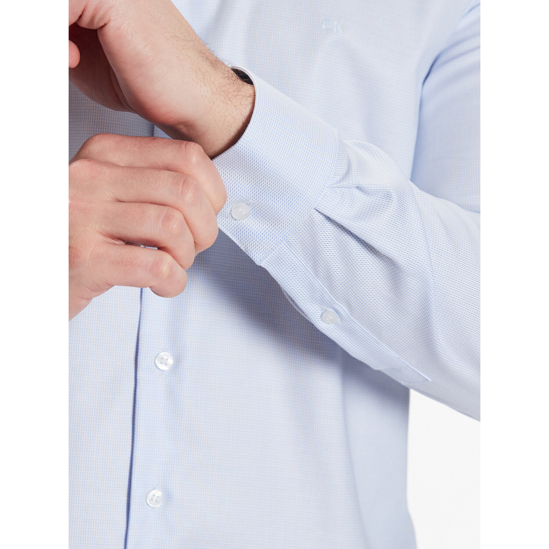 Calvin Klein Košeľa Structure Easy Care Fitted Shirt K10K111293 Modrá Fitted Fit - Pepit.sk