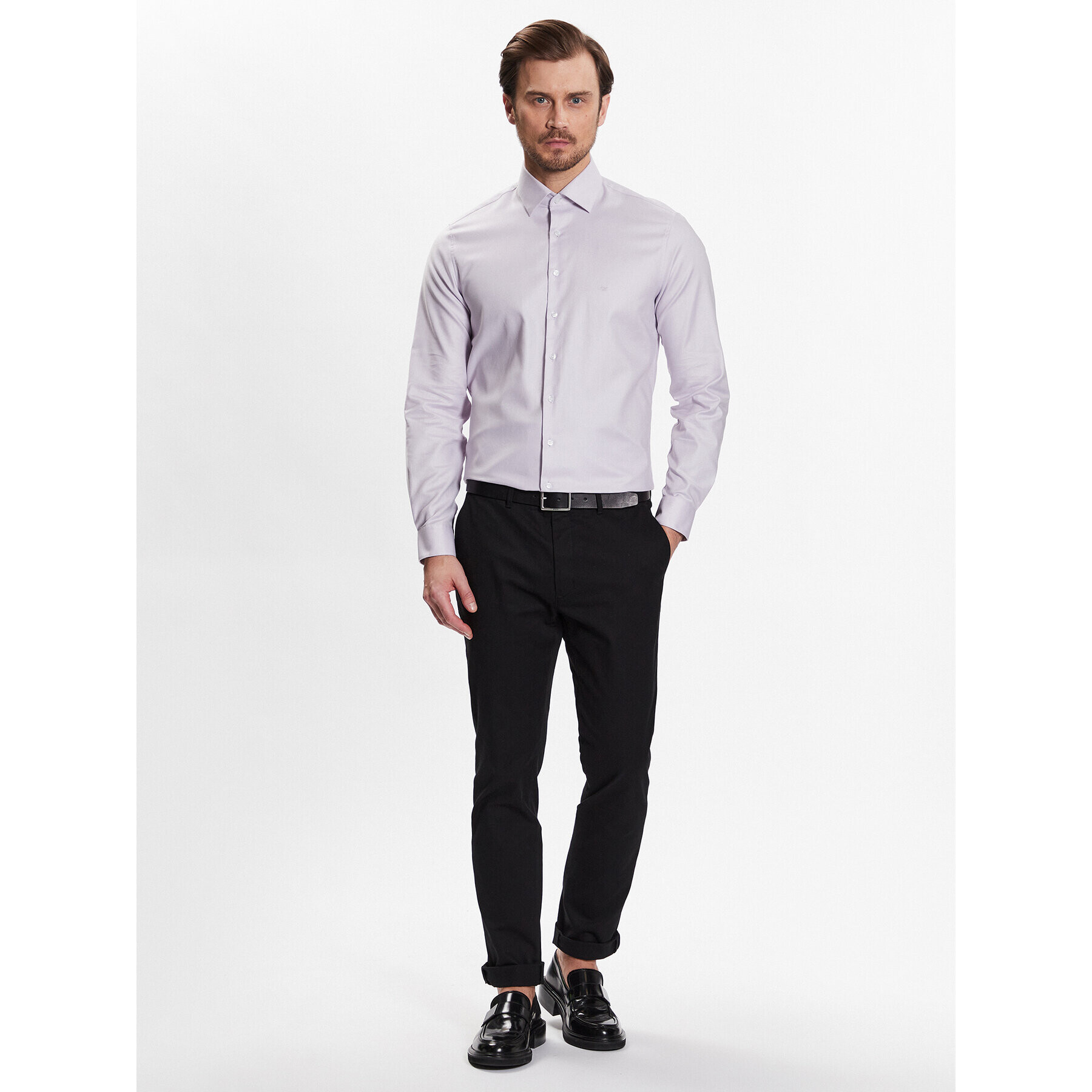 Calvin Klein Košeľa Structure Easy Care Fitted Shirt K10K111293 Ružová Fitted Fit - Pepit.sk