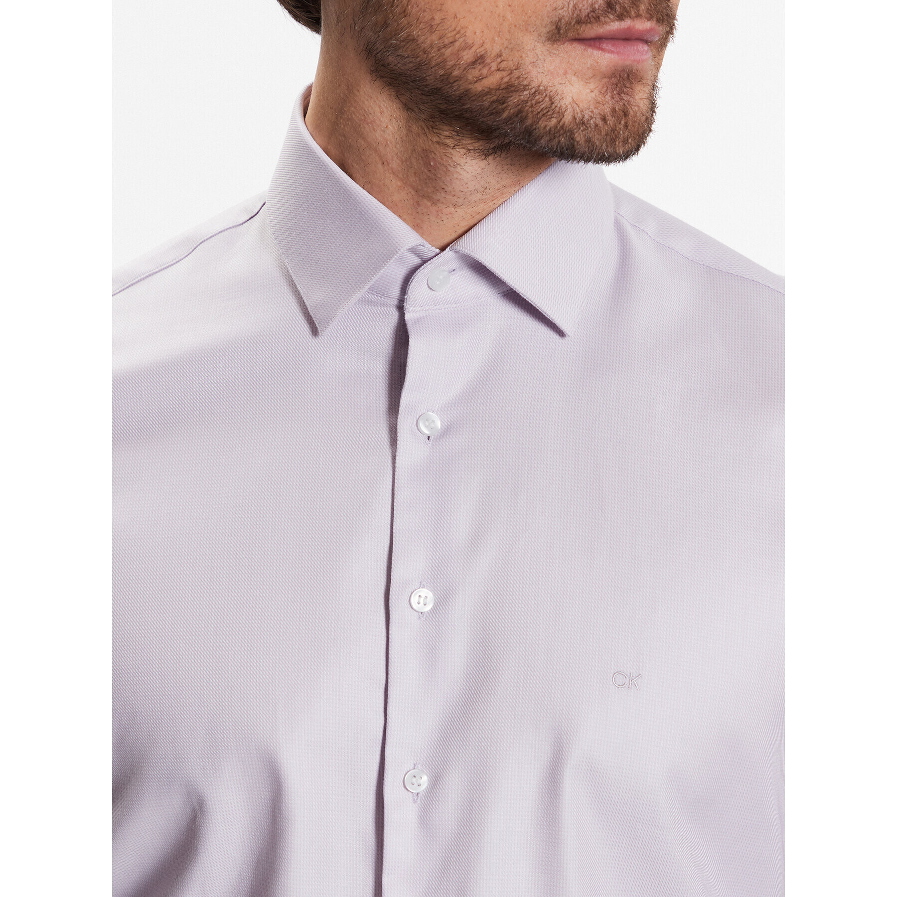 Calvin Klein Košeľa Structure Easy Care Fitted Shirt K10K111293 Ružová Fitted Fit - Pepit.sk