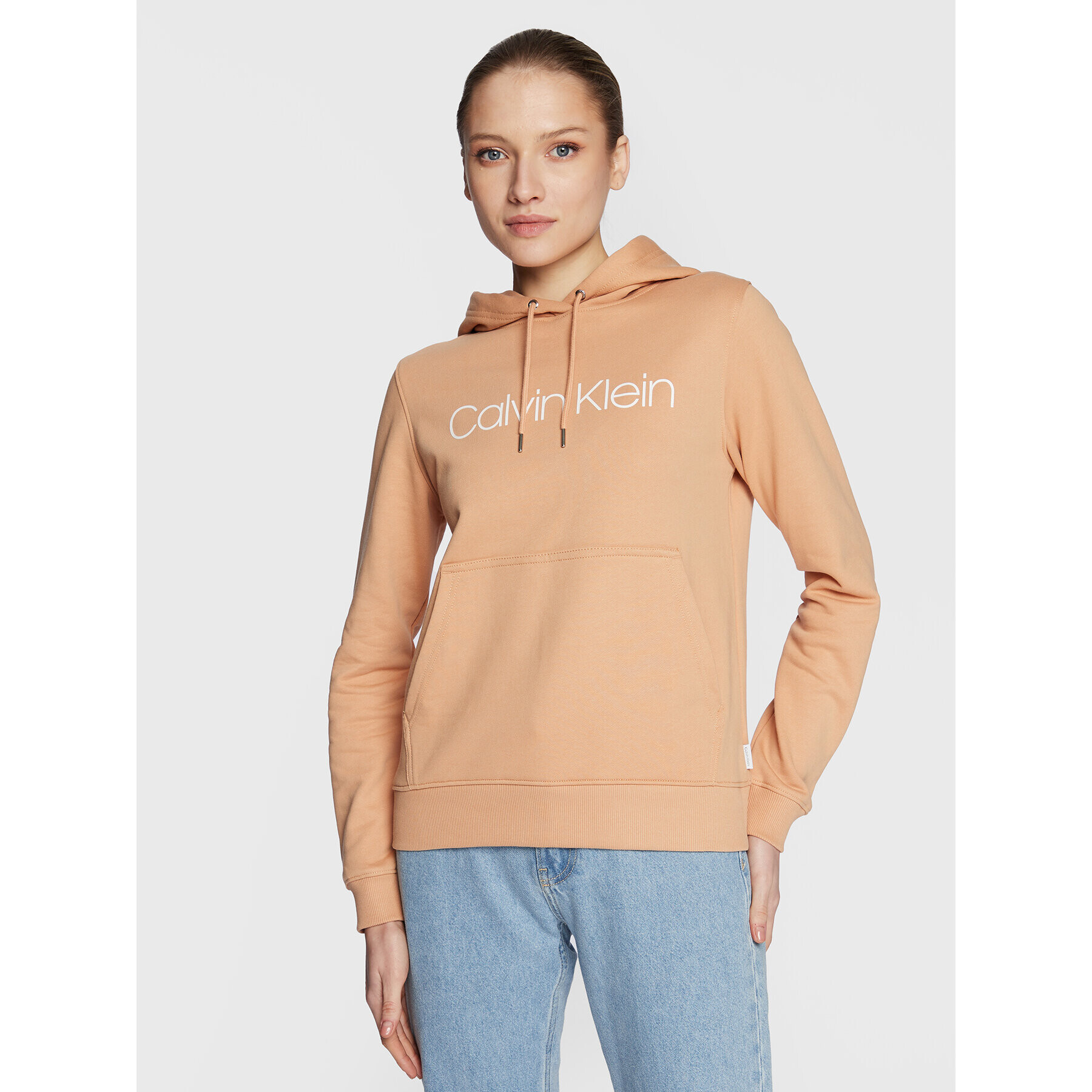 Calvin Klein Mikina Core Logo K20K202687 Béžová Regular Fit - Pepit.sk