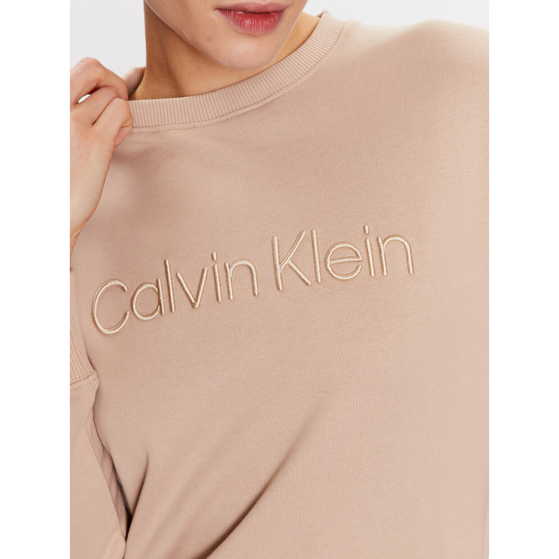 Calvin Klein Mikina Embroidered Logo K20K205328 Béžová Regular Fit - Pepit.sk