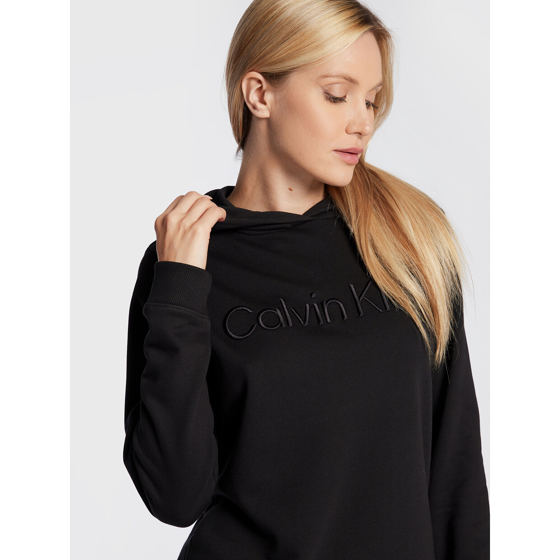 Calvin Klein Mikina Embroidered Logo K20K205414 Čierna Regular Fit - Pepit.sk