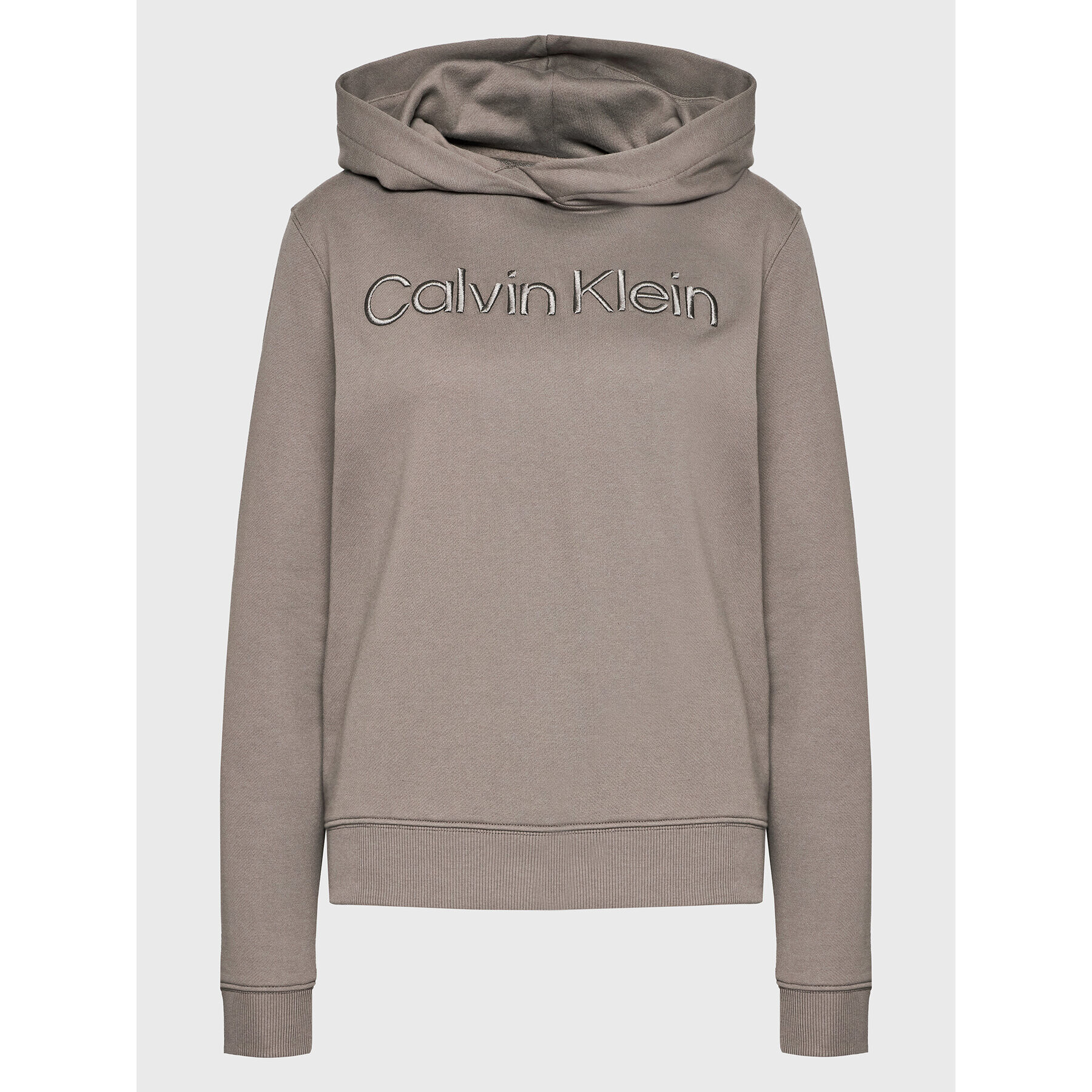 Calvin Klein Mikina Embroidered Logo K20K205414 Hnedá Regular Fit - Pepit.sk