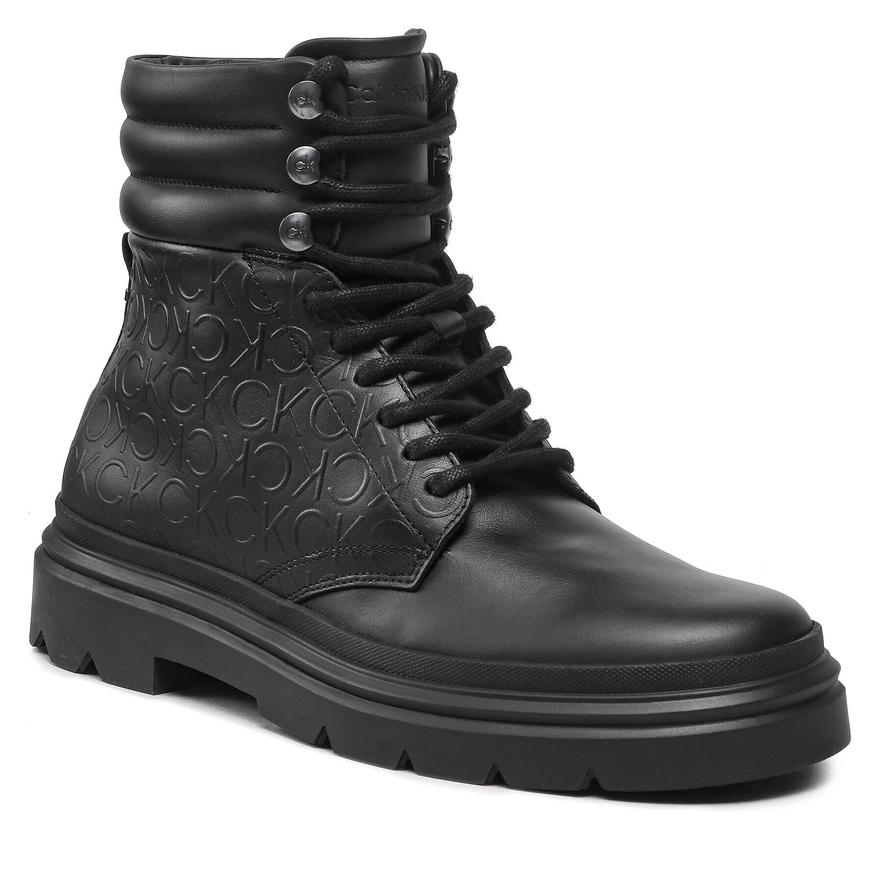 Calvin Klein Outdoorová obuv Combat Boot Mono HM0HM00841 Čierna - Pepit.sk