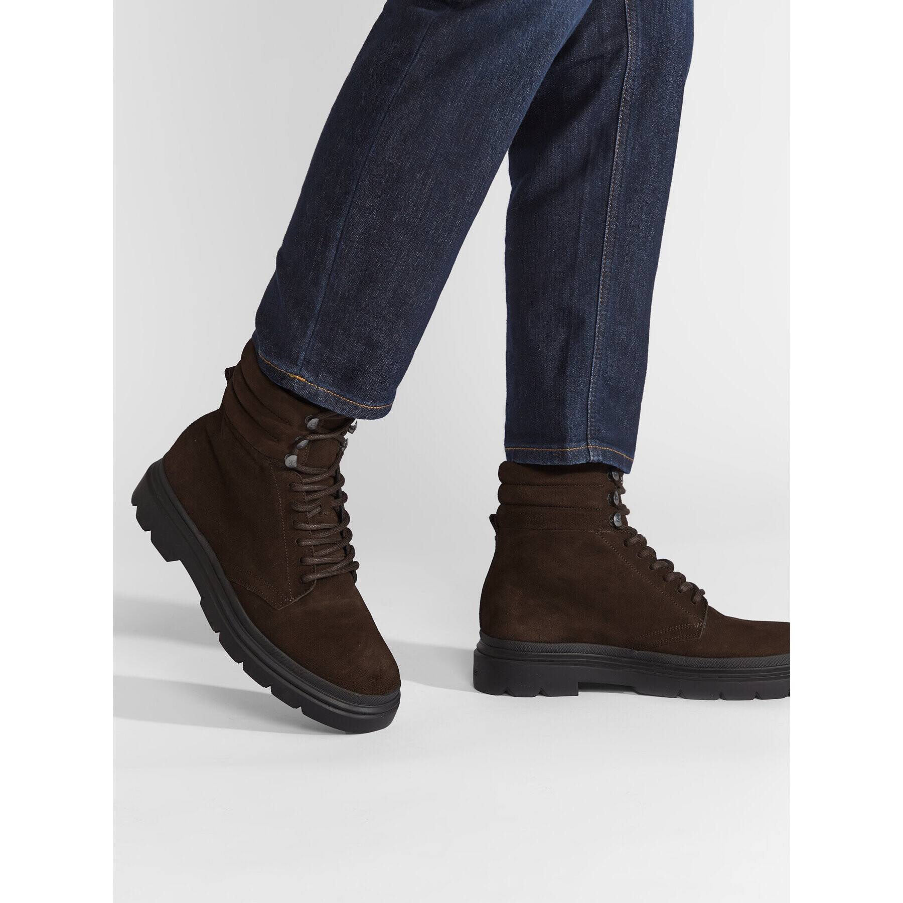 Calvin Klein Outdoorová obuv Combat Boot Wax Sue HM0HM00842 Hnedá - Pepit.sk