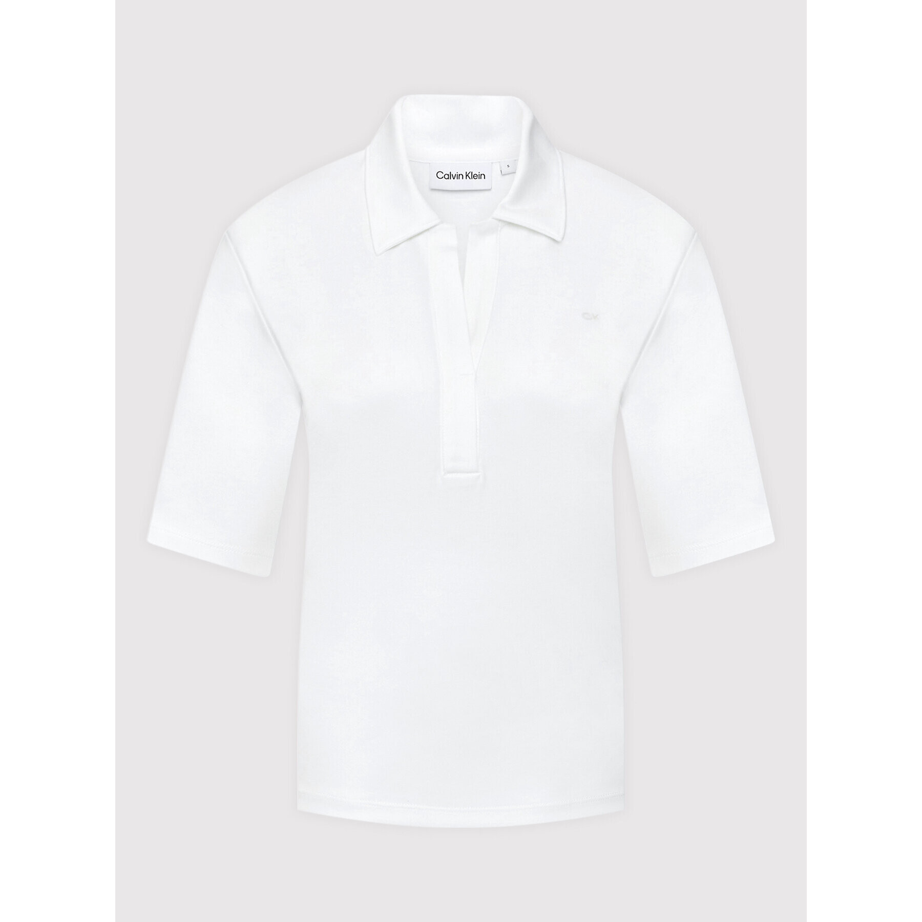 Calvin Klein Polokošeľa Liquid Touch K20K203626 Biela Relaxed Fit - Pepit.sk