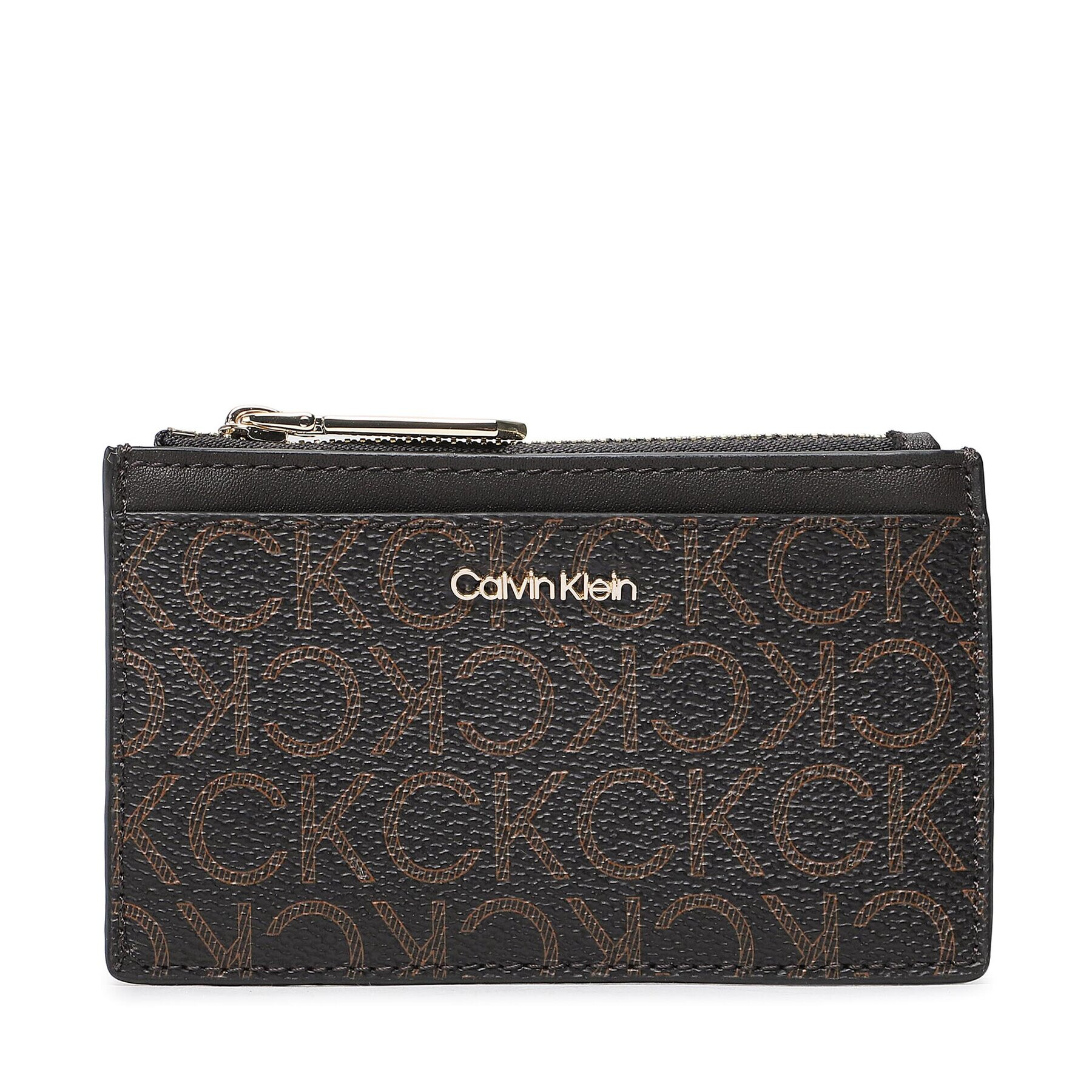 Calvin Klein Puzdro na kreditné karty Ck Must Cardholder Lg Mono K60K610489 Hnedá - Pepit.sk