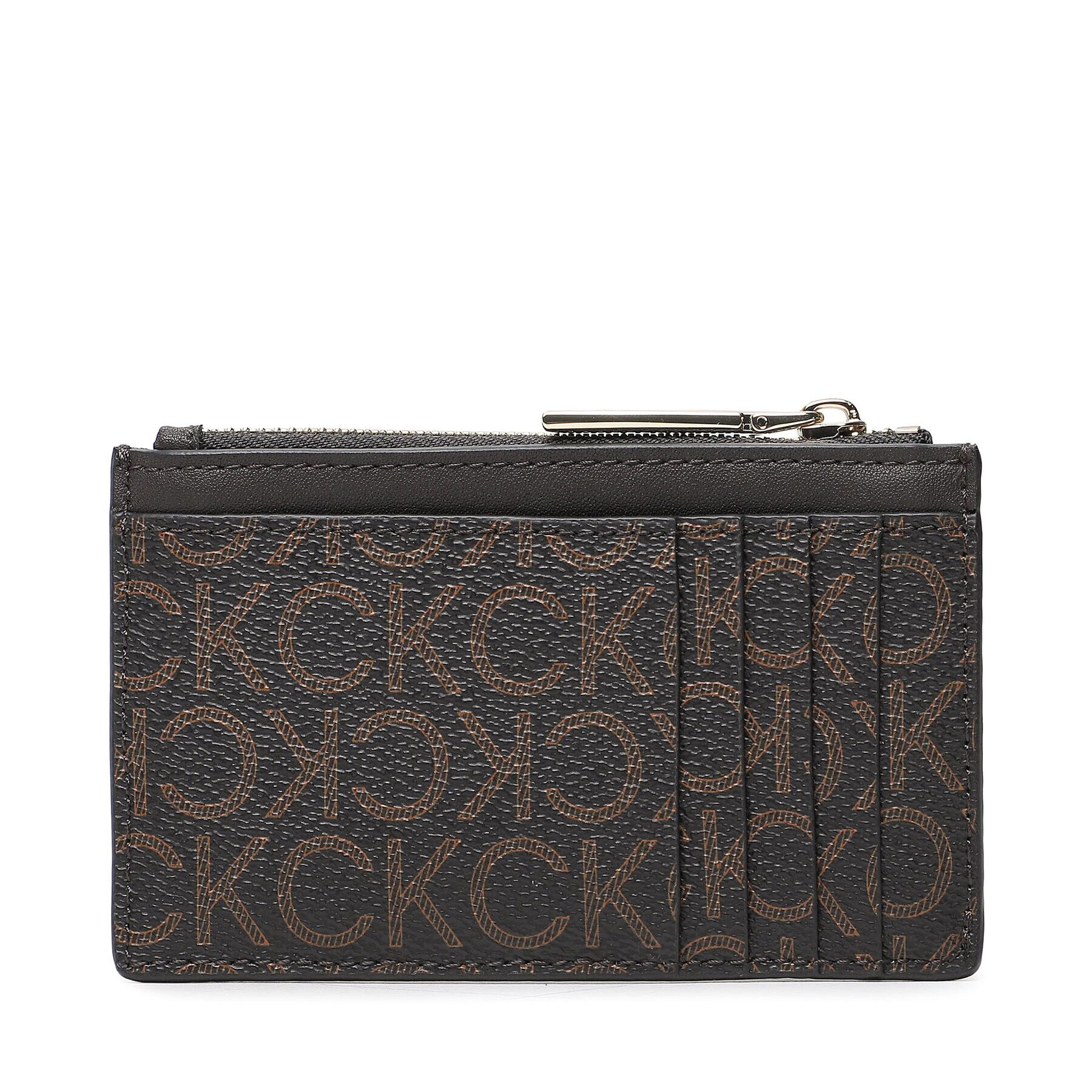 Calvin Klein Puzdro na kreditné karty Ck Must Cardholder Lg Mono K60K610489 Hnedá - Pepit.sk