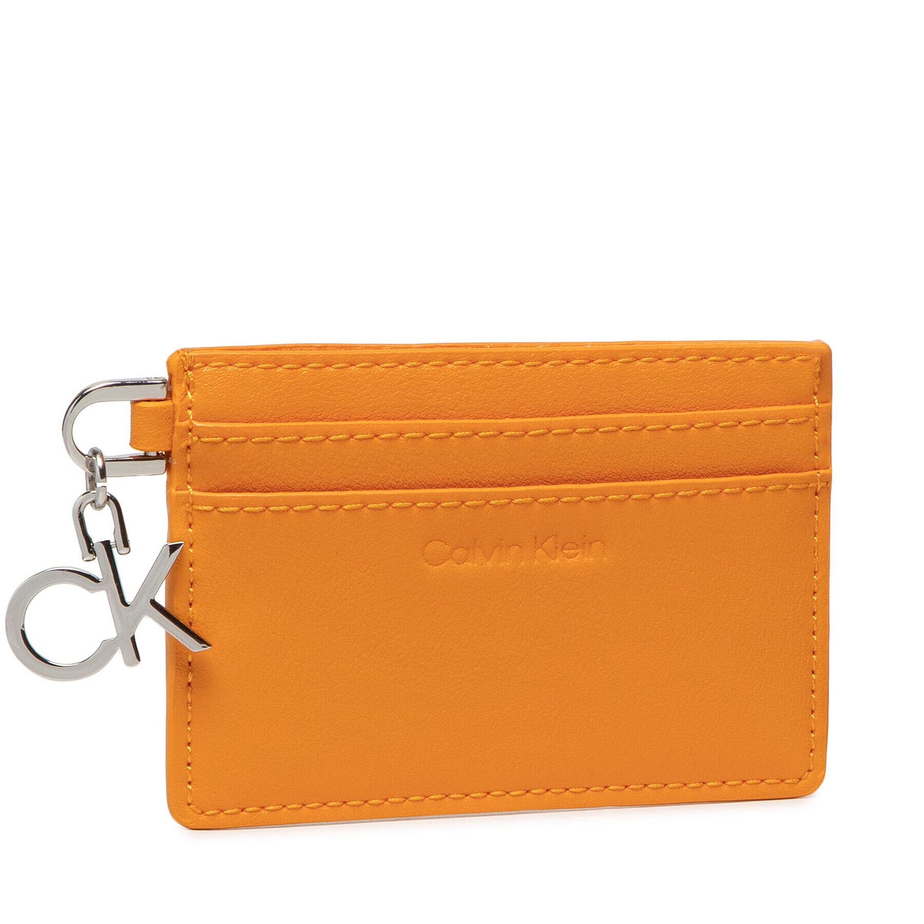 Calvin Klein Puzdro na kreditné karty Re-Lock Cardholder With Charm K60K609135 Oranžová - Pepit.sk