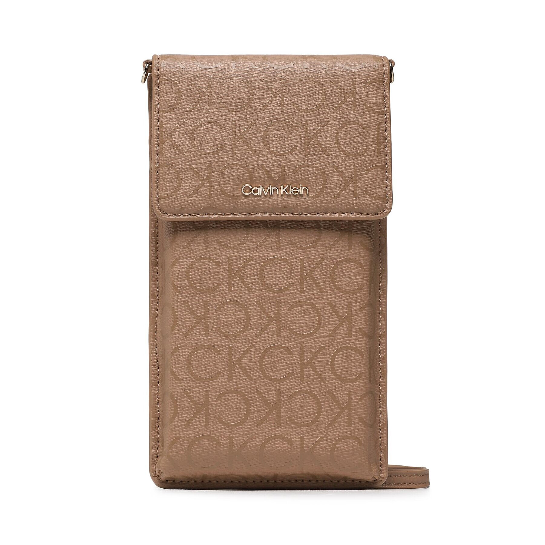 Calvin Klein Puzdro na telefón Ck Must Phone Pouch Epi Mono K60K610659 Hnedá - Pepit.sk