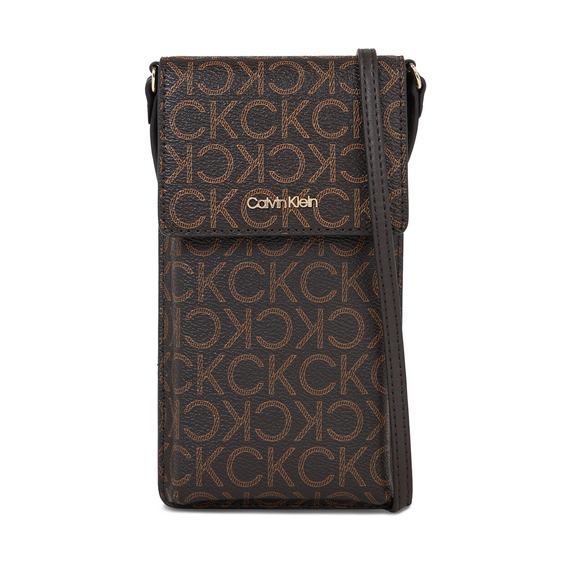 Calvin Klein Puzdro na telefón Ck Must Phone Pouch Xbody-Mono K60K611323 Hnedá - Pepit.sk