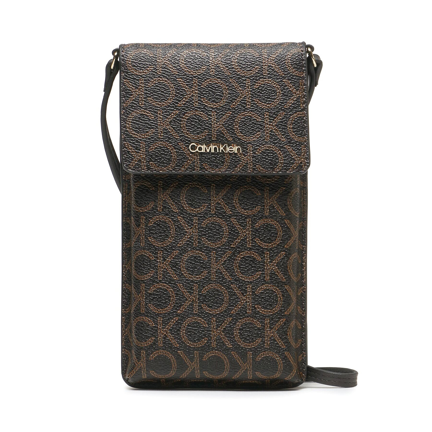 Calvin Klein Puzdro na telefón Ck Must Phone Pouch Xbody-Mono K60K611323 Hnedá - Pepit.sk