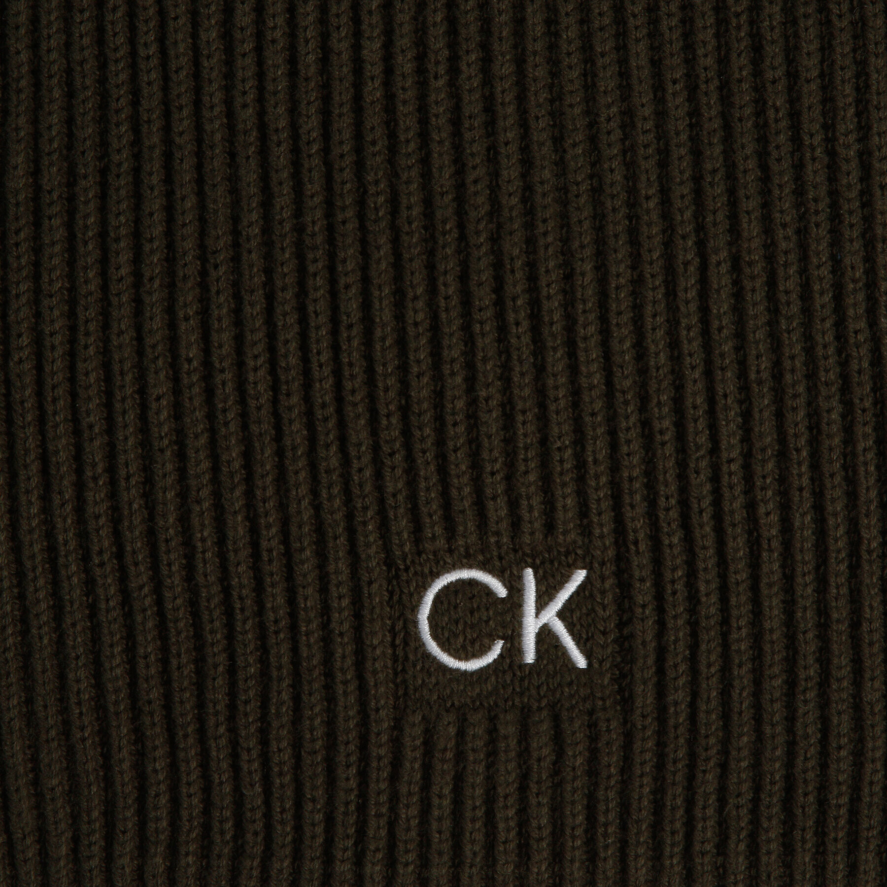 Calvin Klein Šál Classic Cotton Rib Scarf K50K509693 Kaki - Pepit.sk