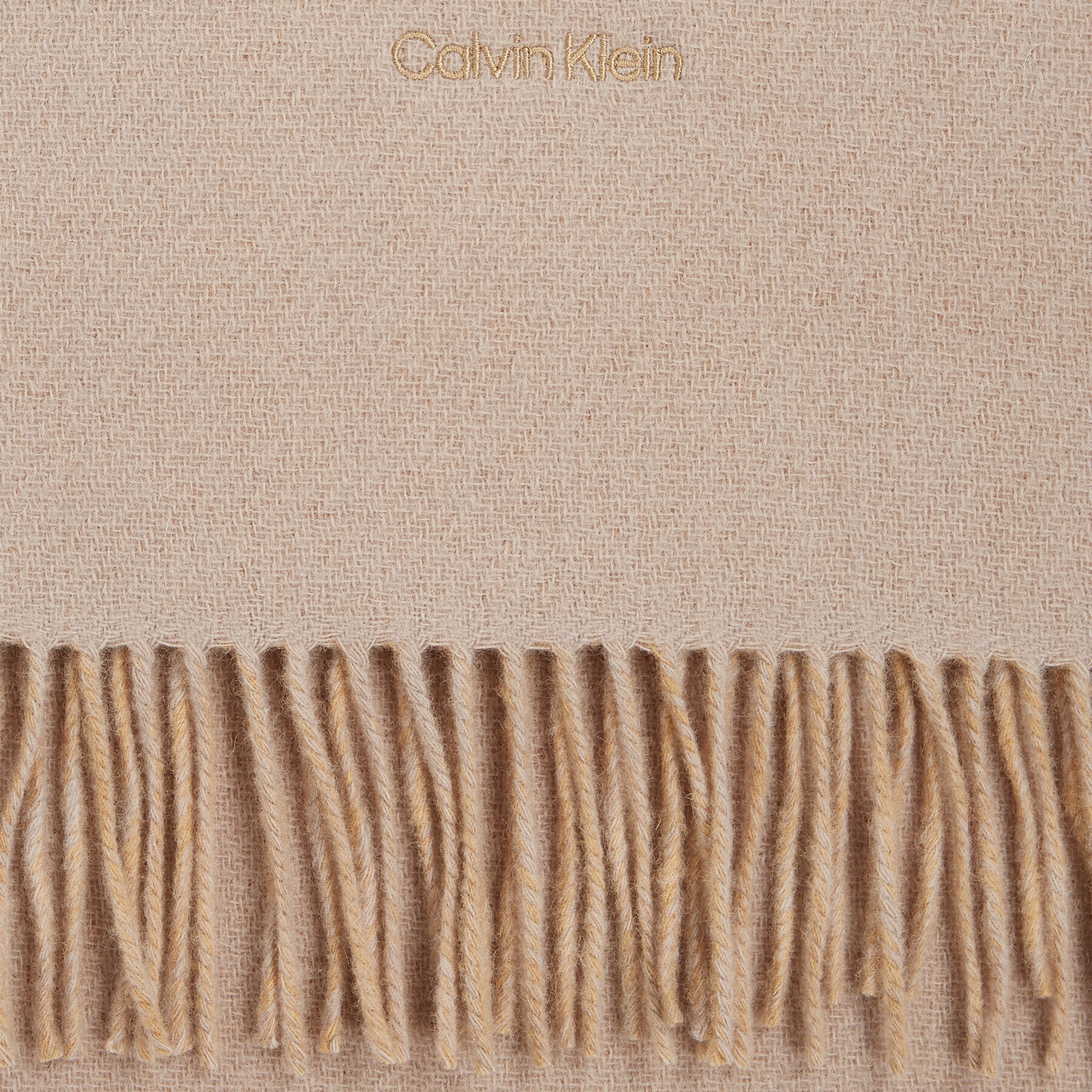 Calvin Klein Šál Fringes Two Tones Scarf 40X200 K60K611111 Béžová - Pepit.sk