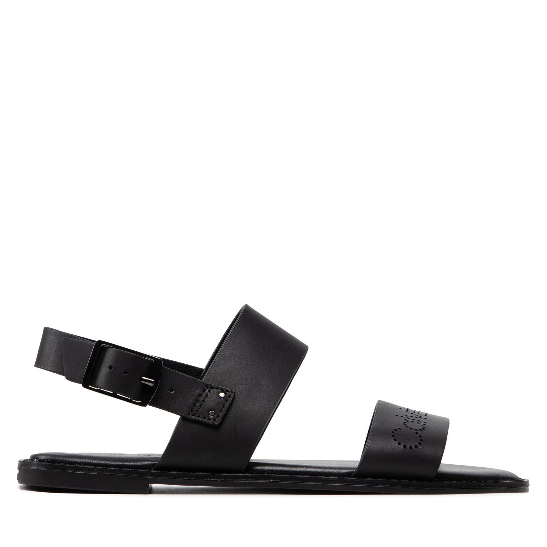 Calvin Klein Sandále Almond Flat Sandal Perf HW0HW00682 Čierna - Pepit.sk