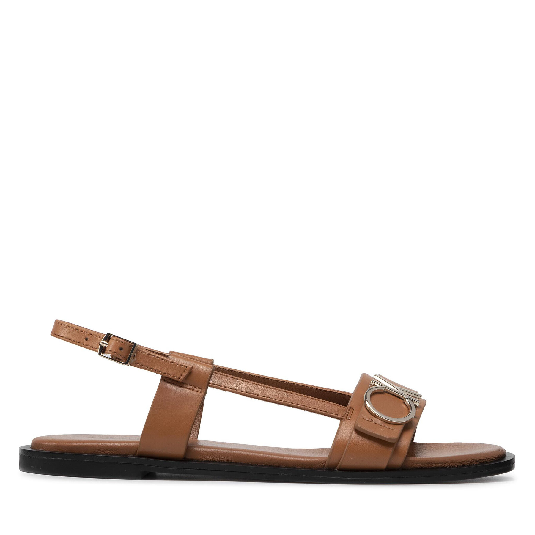 Calvin Klein Sandále Almond Flat Sandal W/Hdw HW0HW00680 Hnedá - Pepit.sk