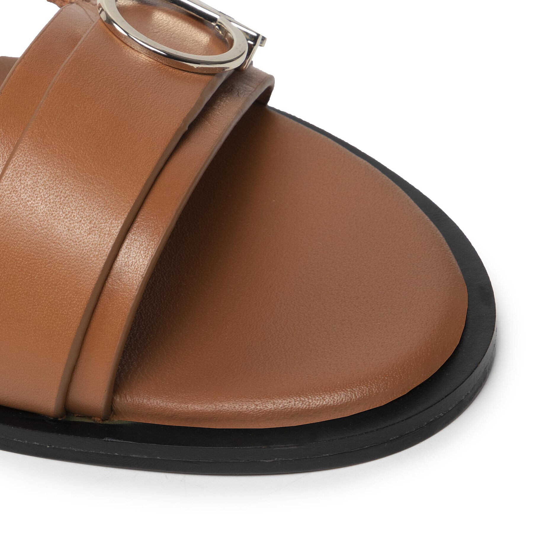 Calvin Klein Sandále Almond Flat Sandal W/Hdw HW0HW00680 Hnedá - Pepit.sk