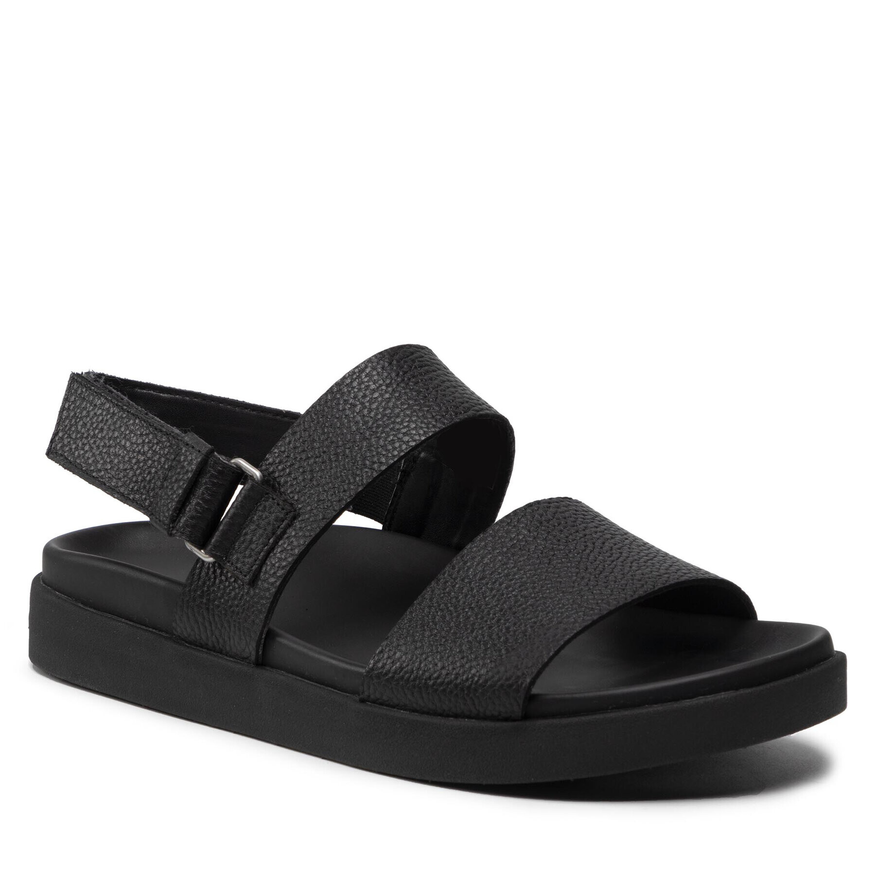 Calvin Klein Sandále Back Strap Sandal Lth HM0HM00468 Čierna - Pepit.sk