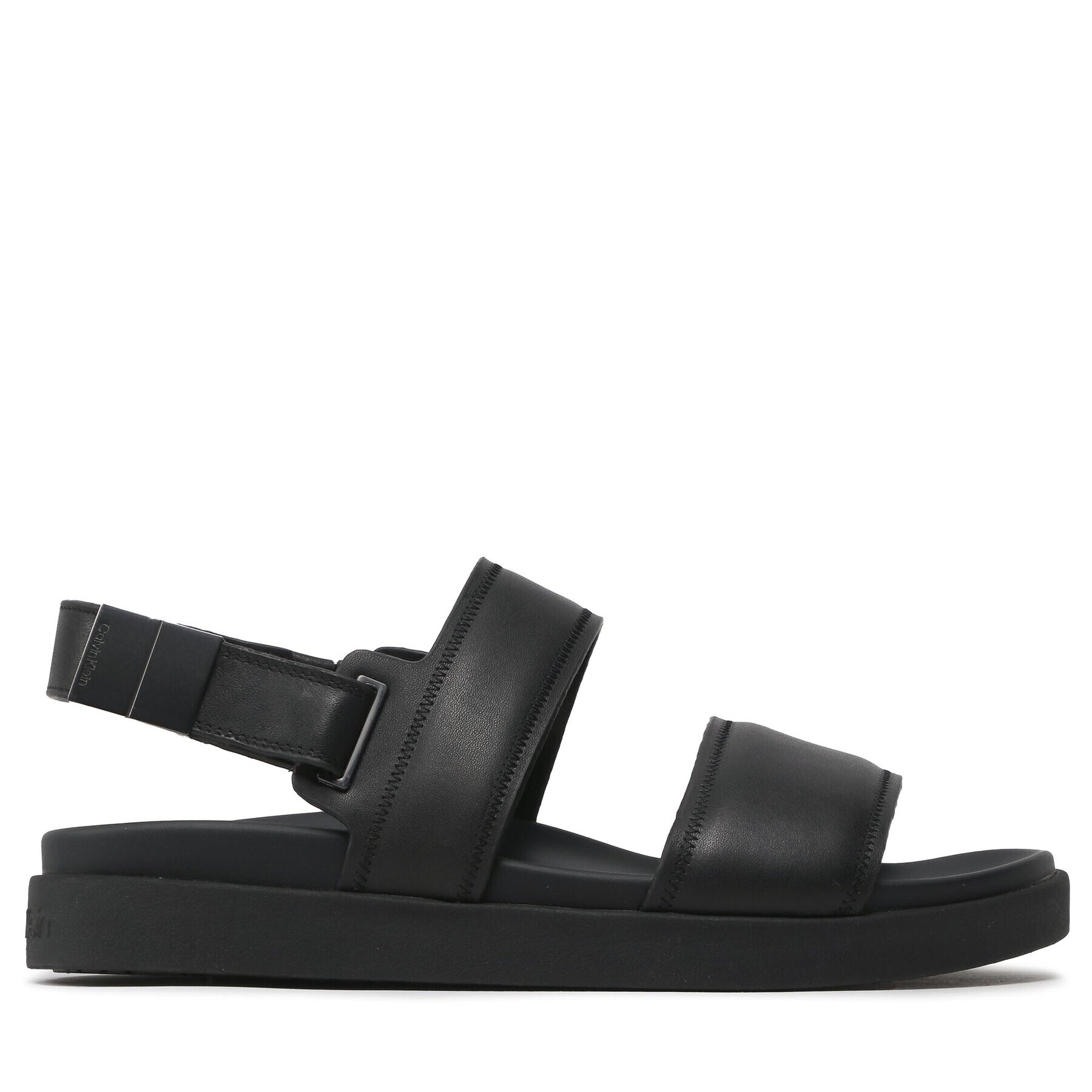 Calvin Klein Sandále Back Strap Sandal Lth HM0HM00946 Čierna - Pepit.sk