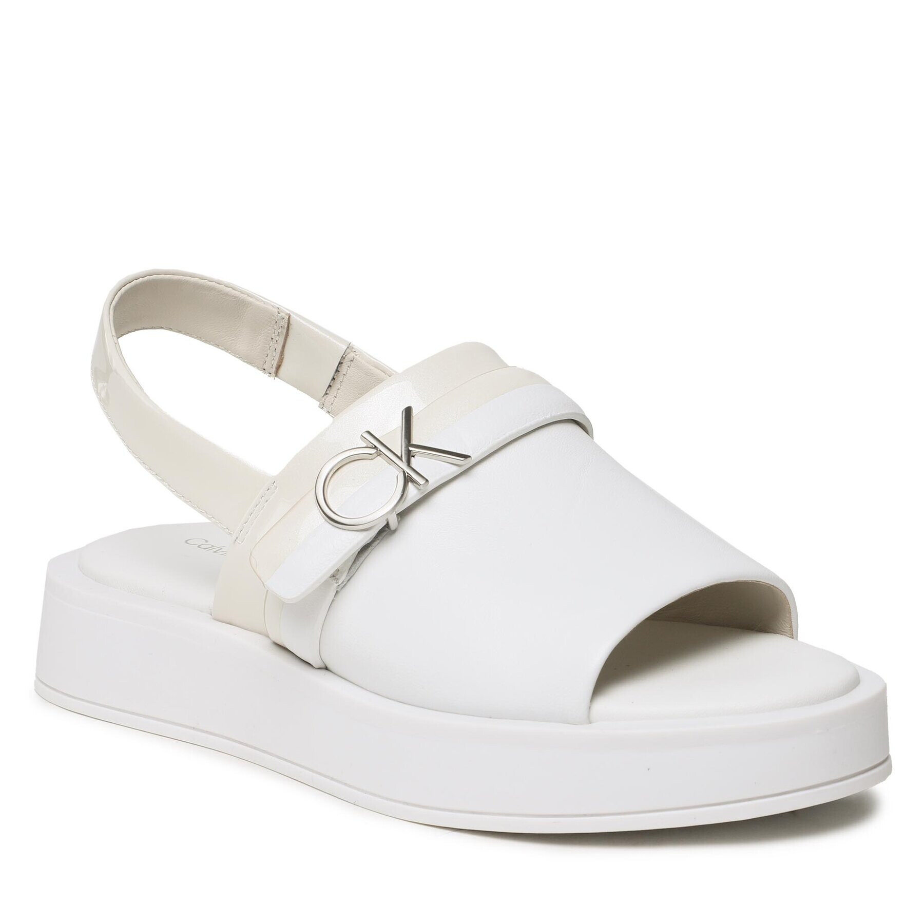 Calvin Klein Sandále Dress Wedge Sandal HW0HW01605 Biela - Pepit.sk