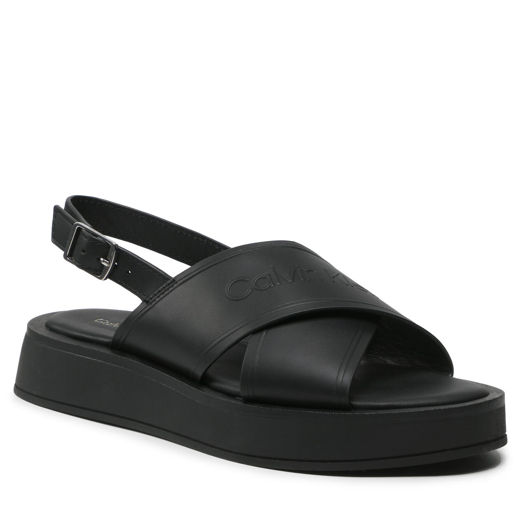 Calvin Klein Sandále Flatform Sandal Hf HW0HW01139 Čierna - Pepit.sk