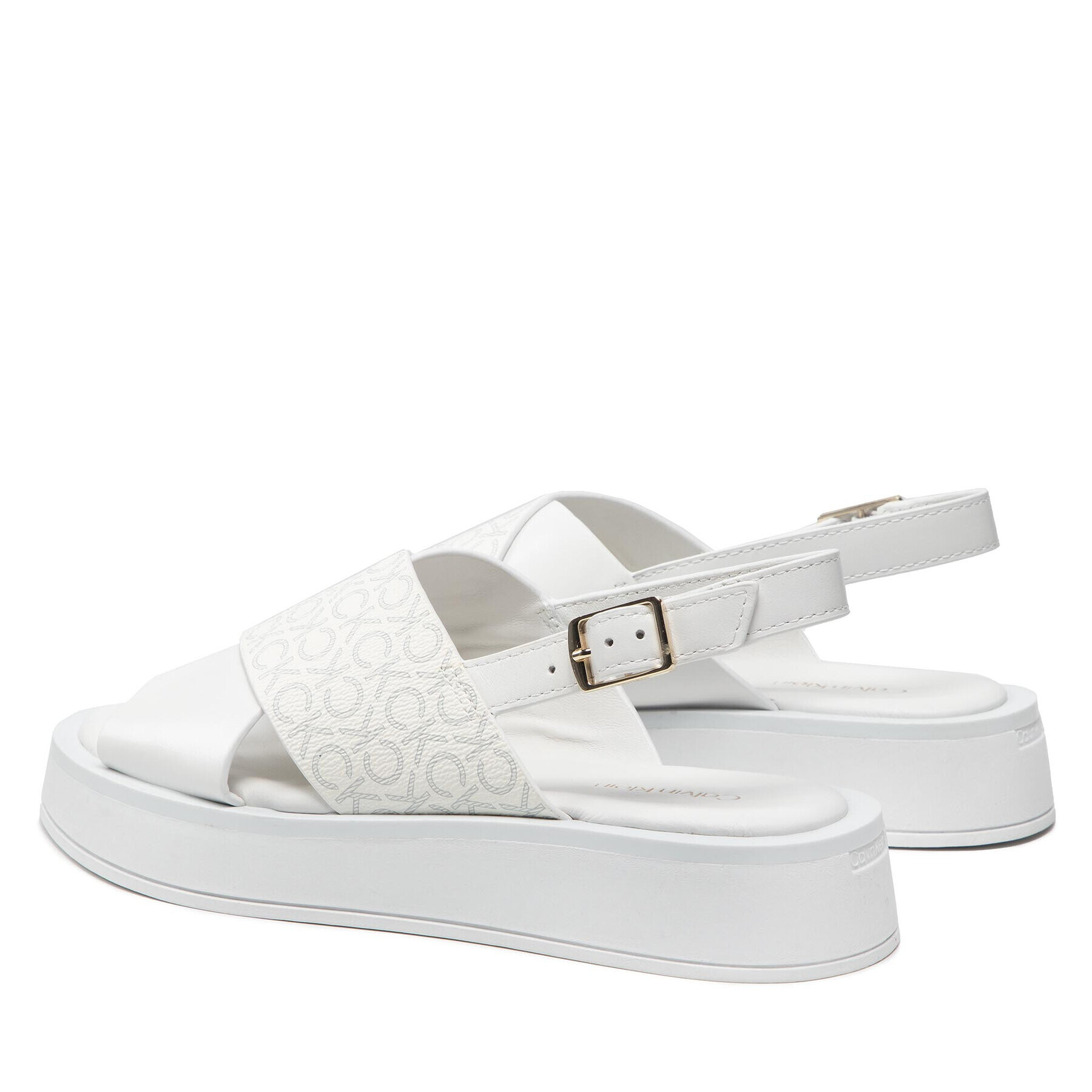 Calvin Klein Sandále Flatform Sanl Moni Mix HW0HW01138 Biela - Pepit.sk