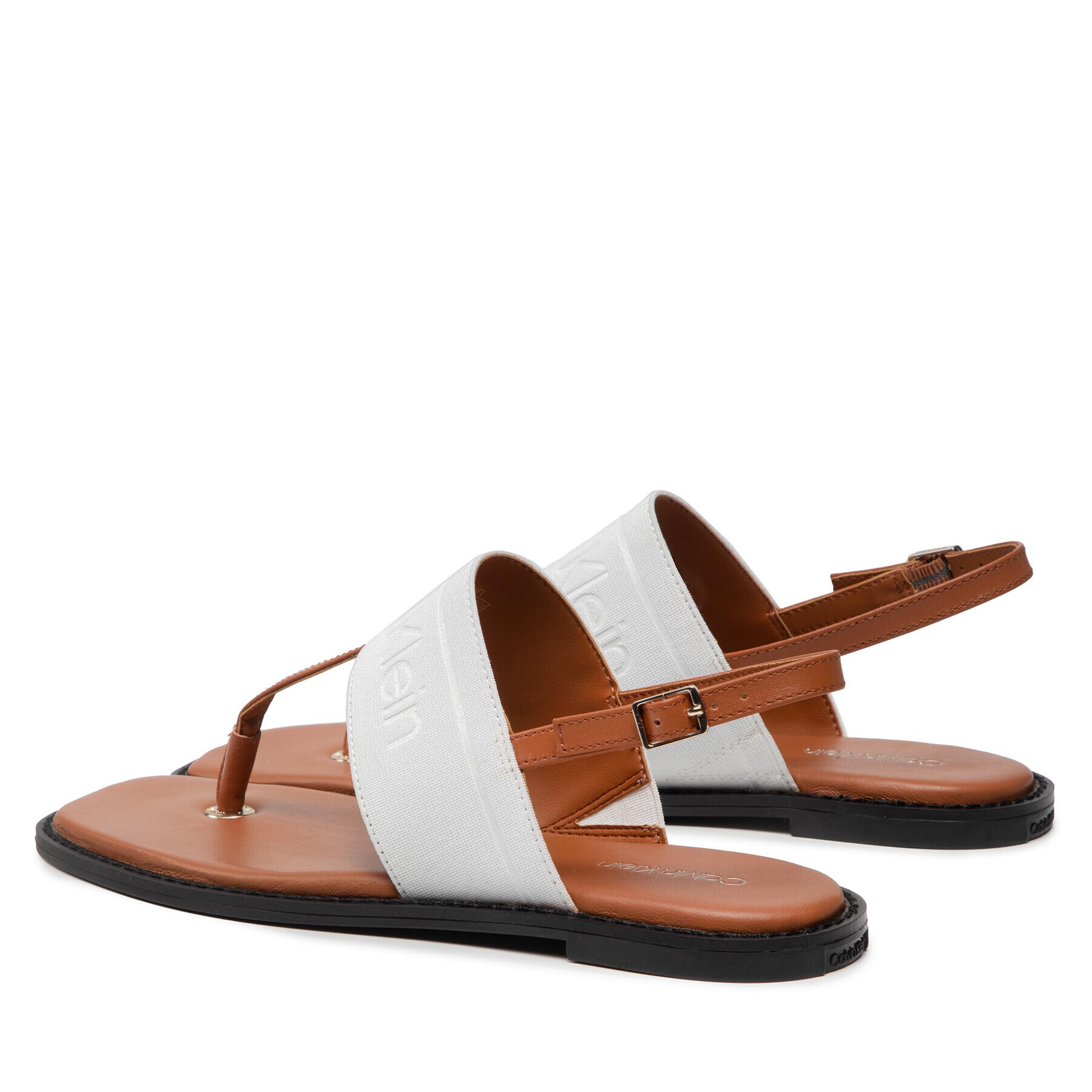 Calvin Klein Sandále Squared Flat Tp Sandal He HW0HW008180HF Biela - Pepit.sk