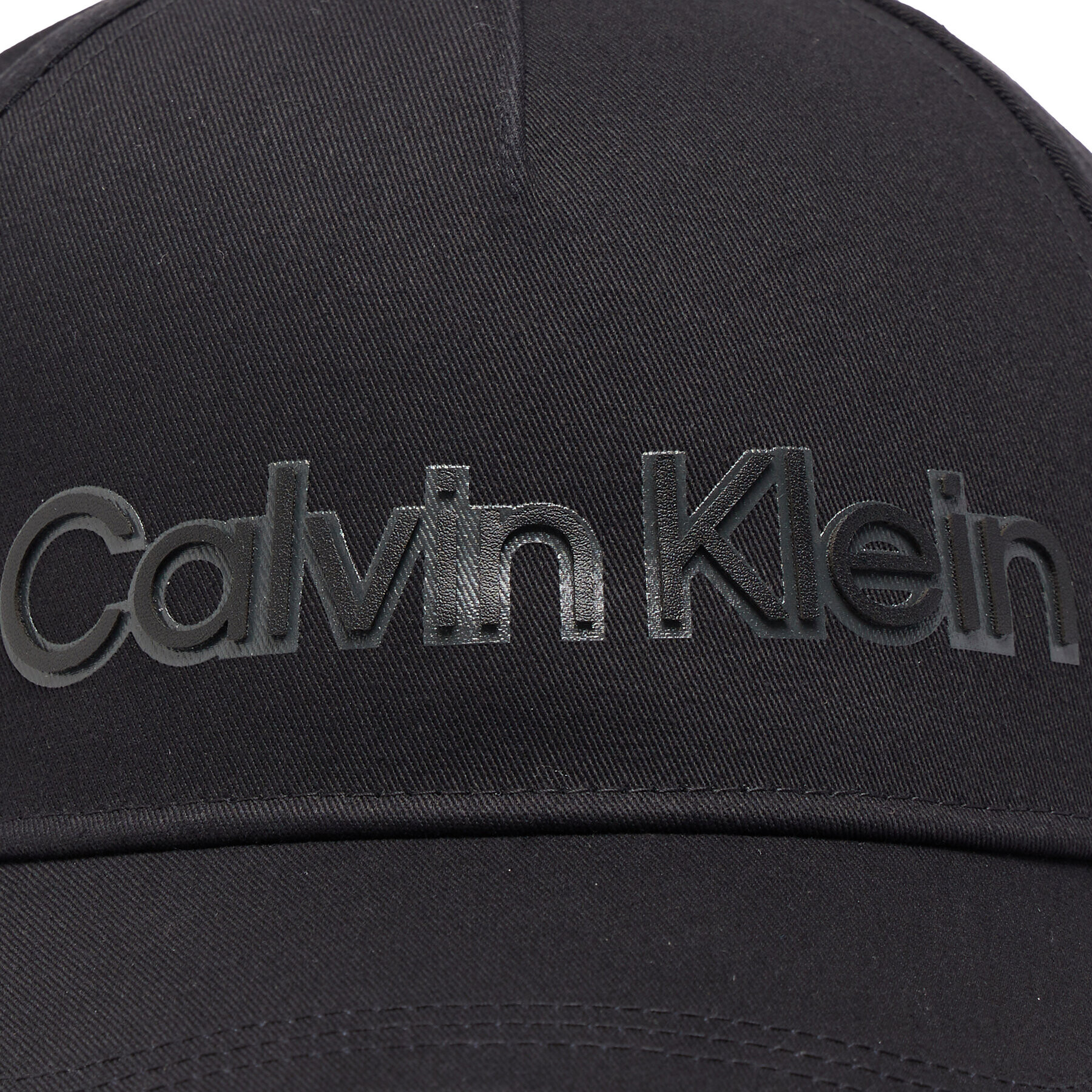 Calvin Klein Šiltovka Leather Lettering K50K509661 Čierna - Pepit.sk