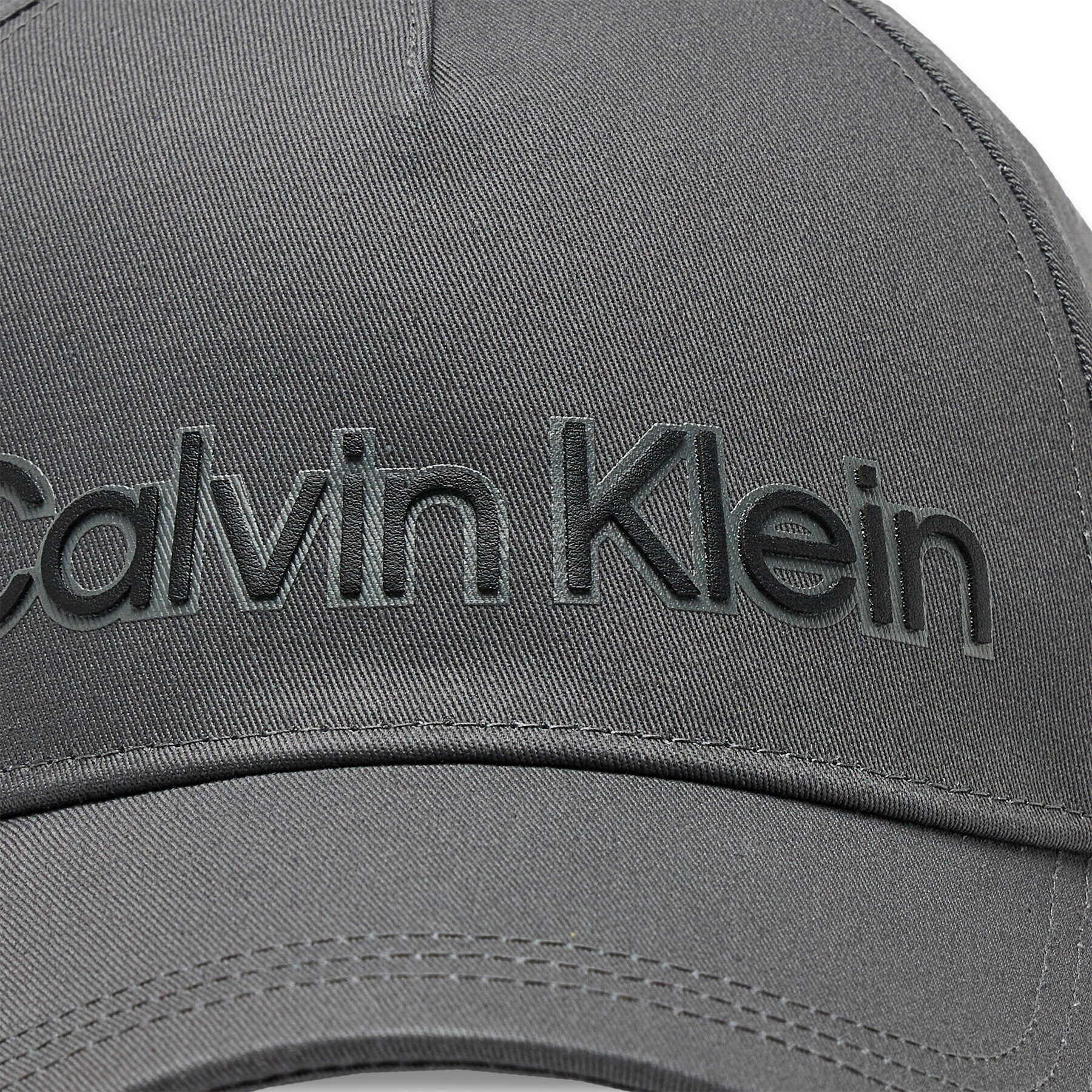 Calvin Klein Šiltovka Leather Lettering K50K509661 Sivá - Pepit.sk