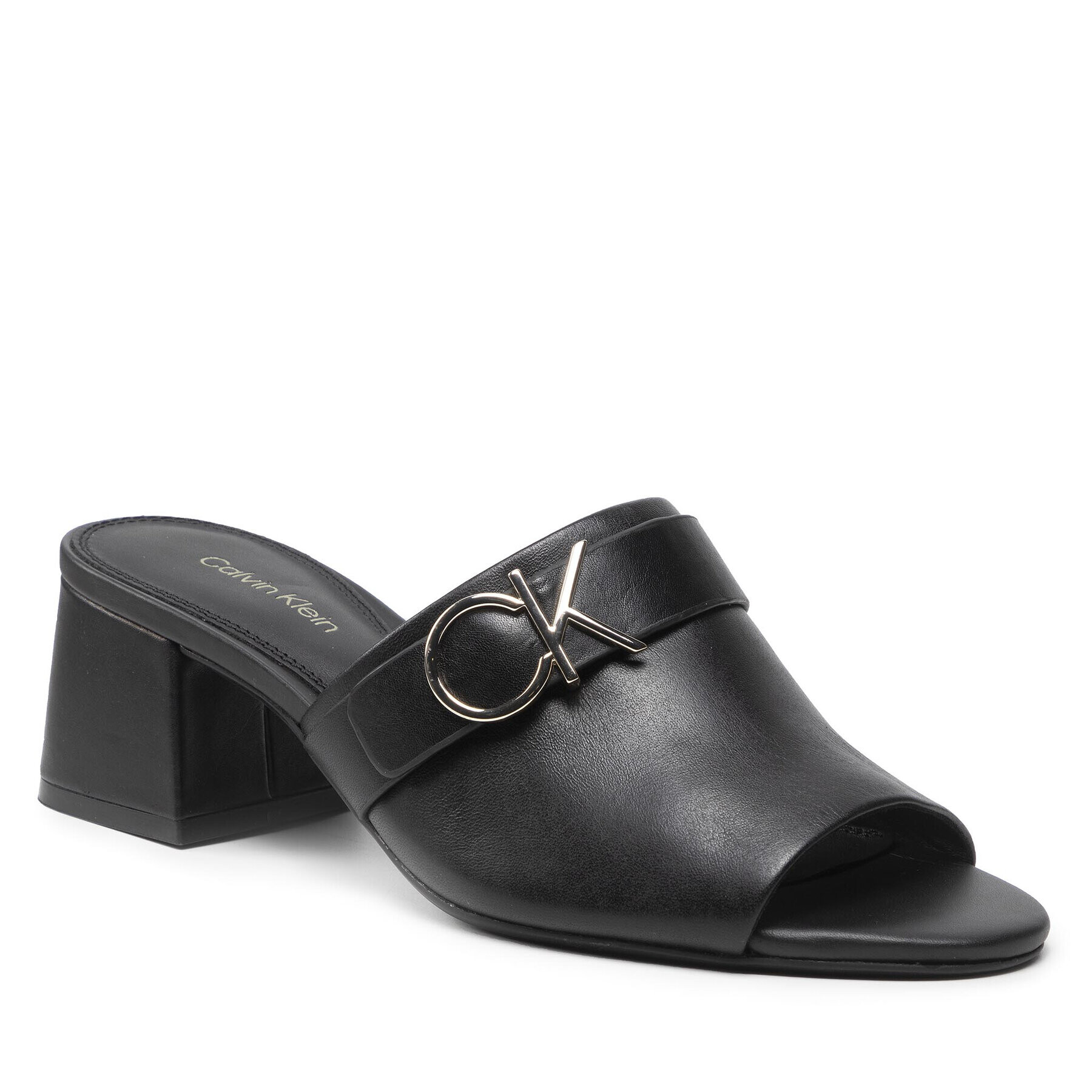 Calvin Klein Šľapky Almond Blk Hl Mule 45 HW0HW00709 Čierna - Pepit.sk