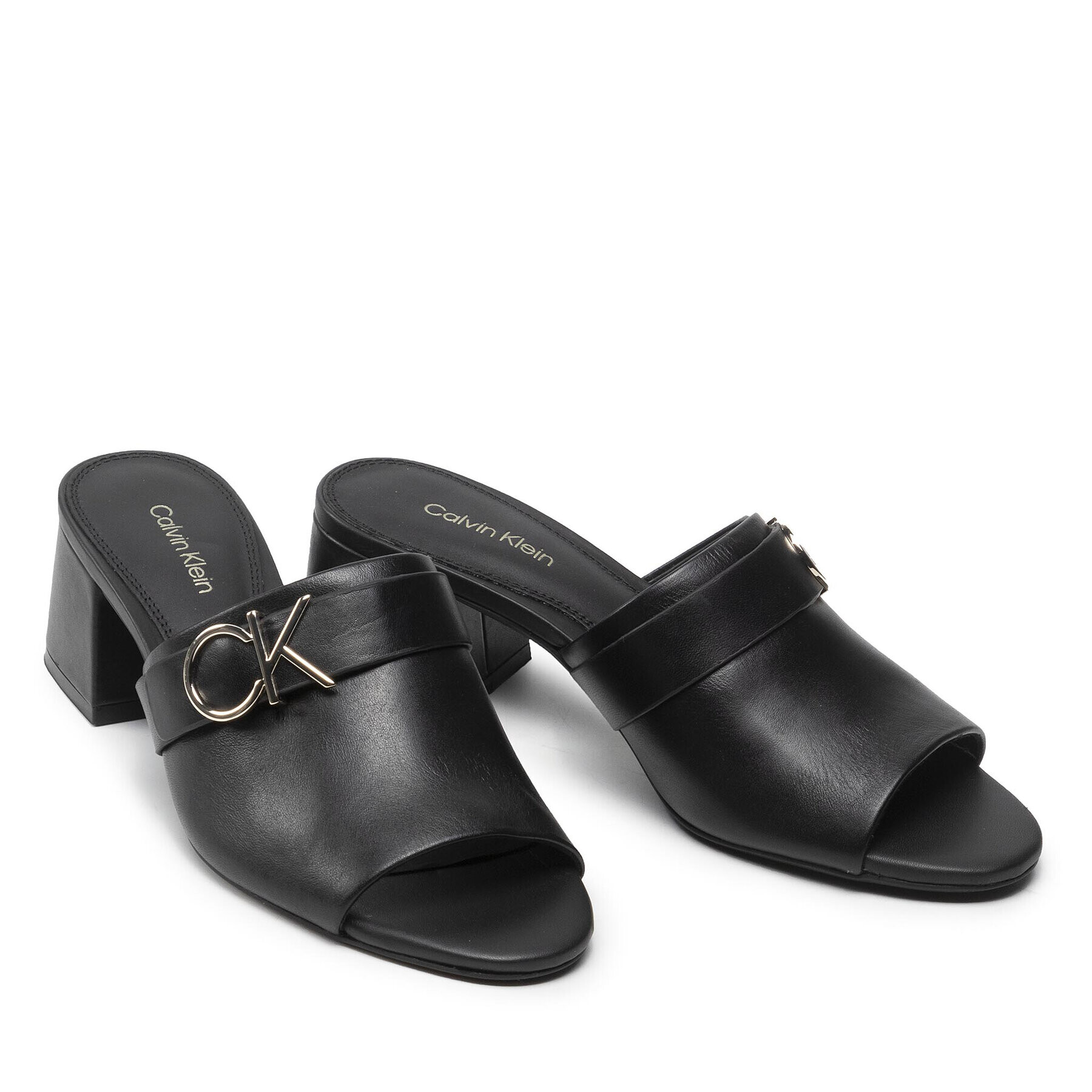 Calvin Klein Šľapky Almond Blk Hl Mule 45 HW0HW00709 Čierna - Pepit.sk