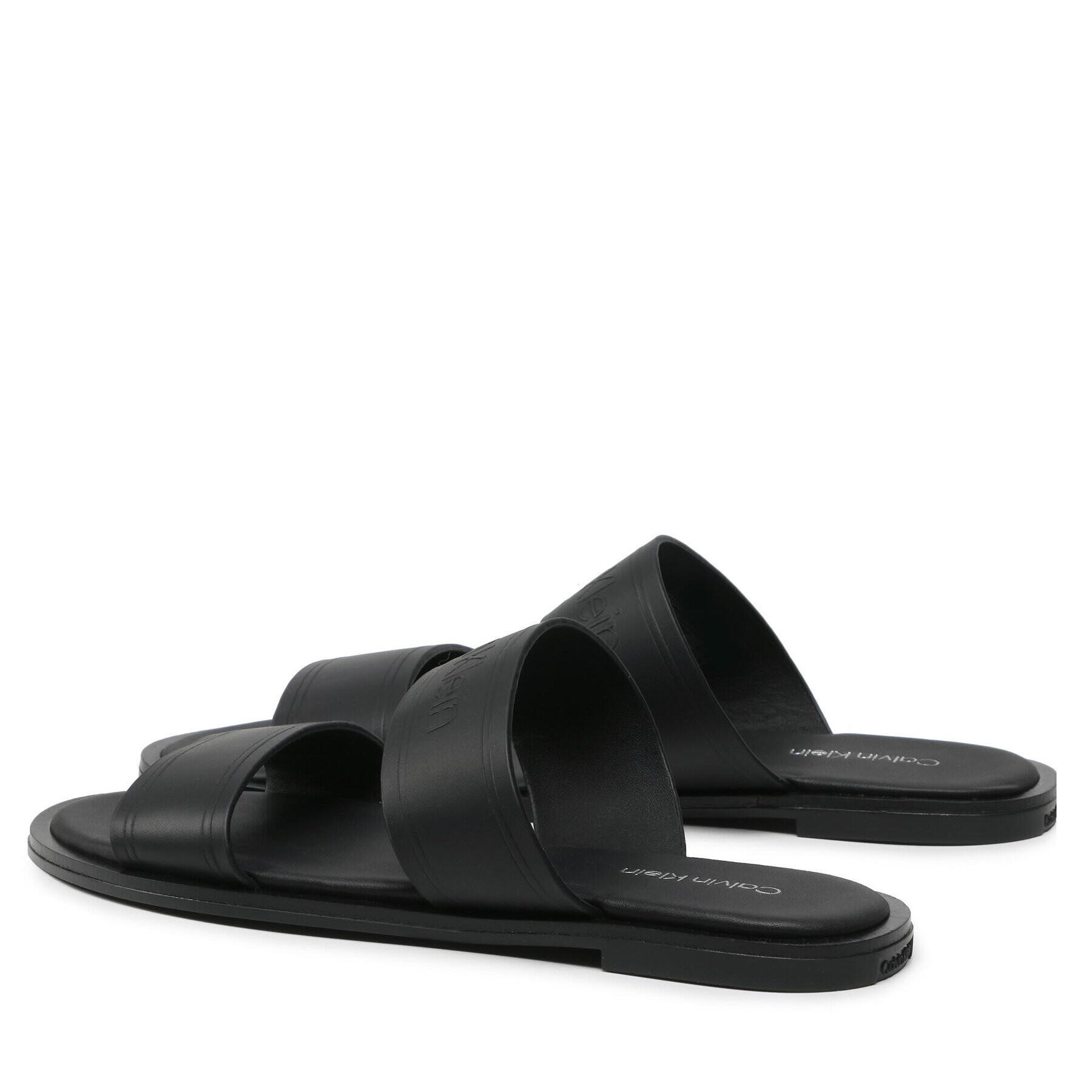 Calvin Klein Šľapky Almond Flat 2Bar Slide-Hf HW0HW01135 Čierna - Pepit.sk